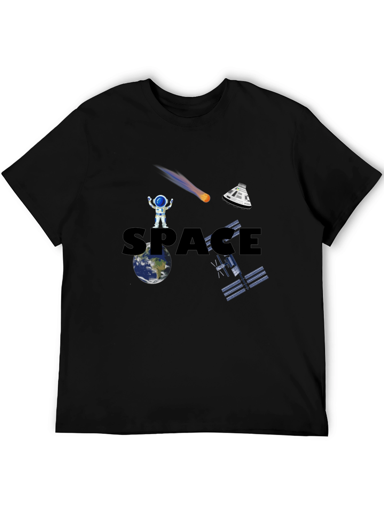 Space Adventure Black T-Shirt