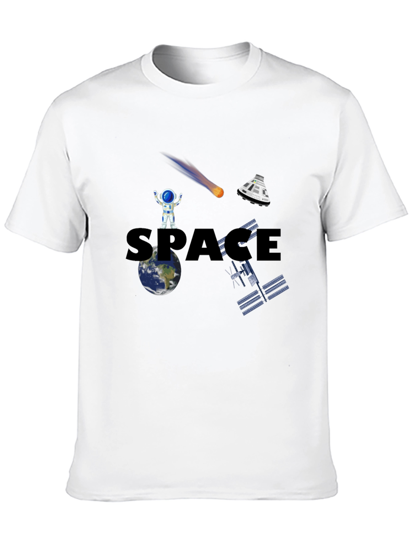 Space Adventure Black T-Shirt