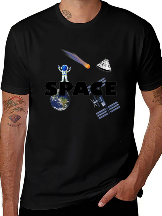 Space Adventure Black T-Shirt