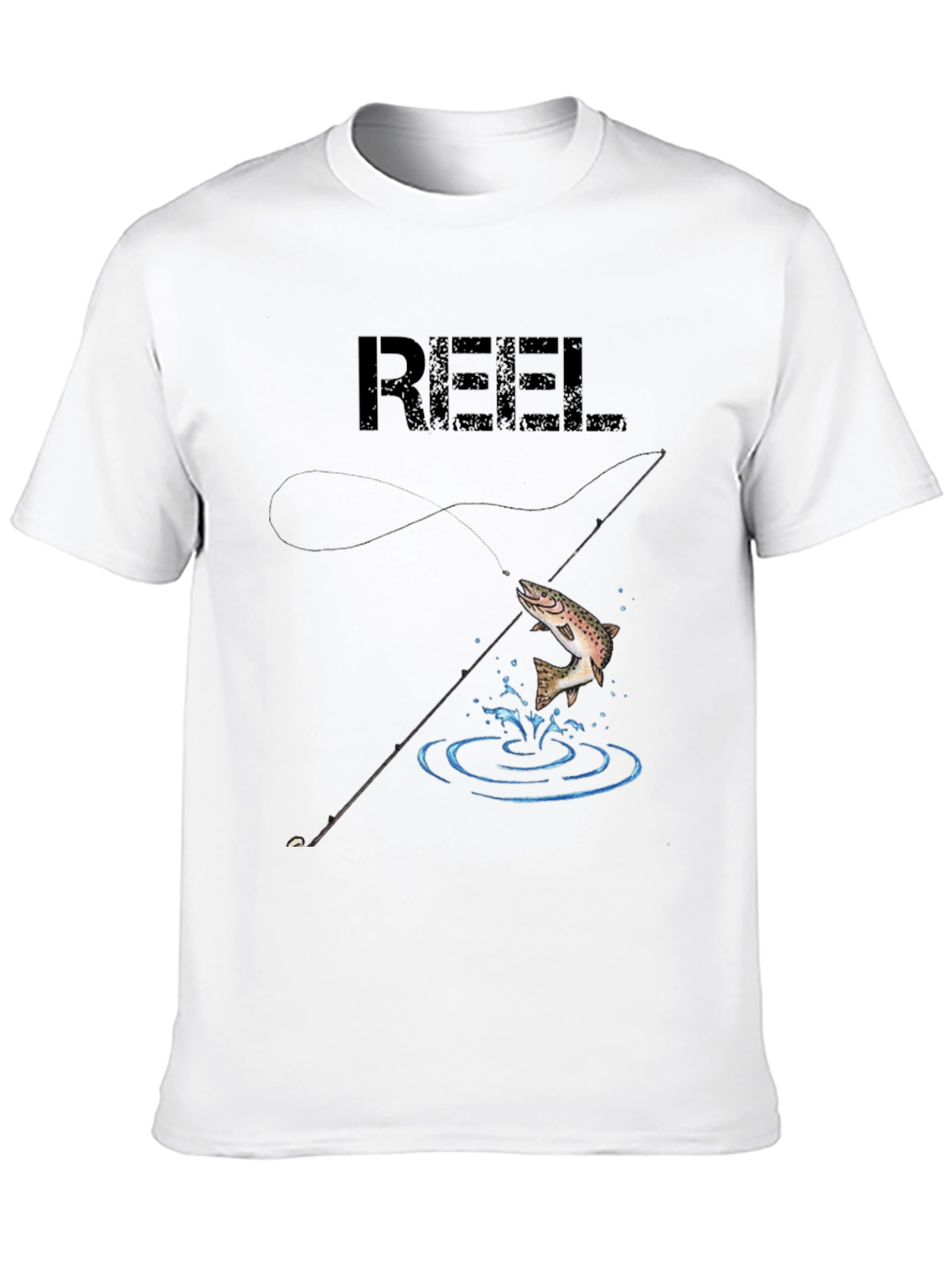 Reel Fish Graphic Tee - Black Cotton