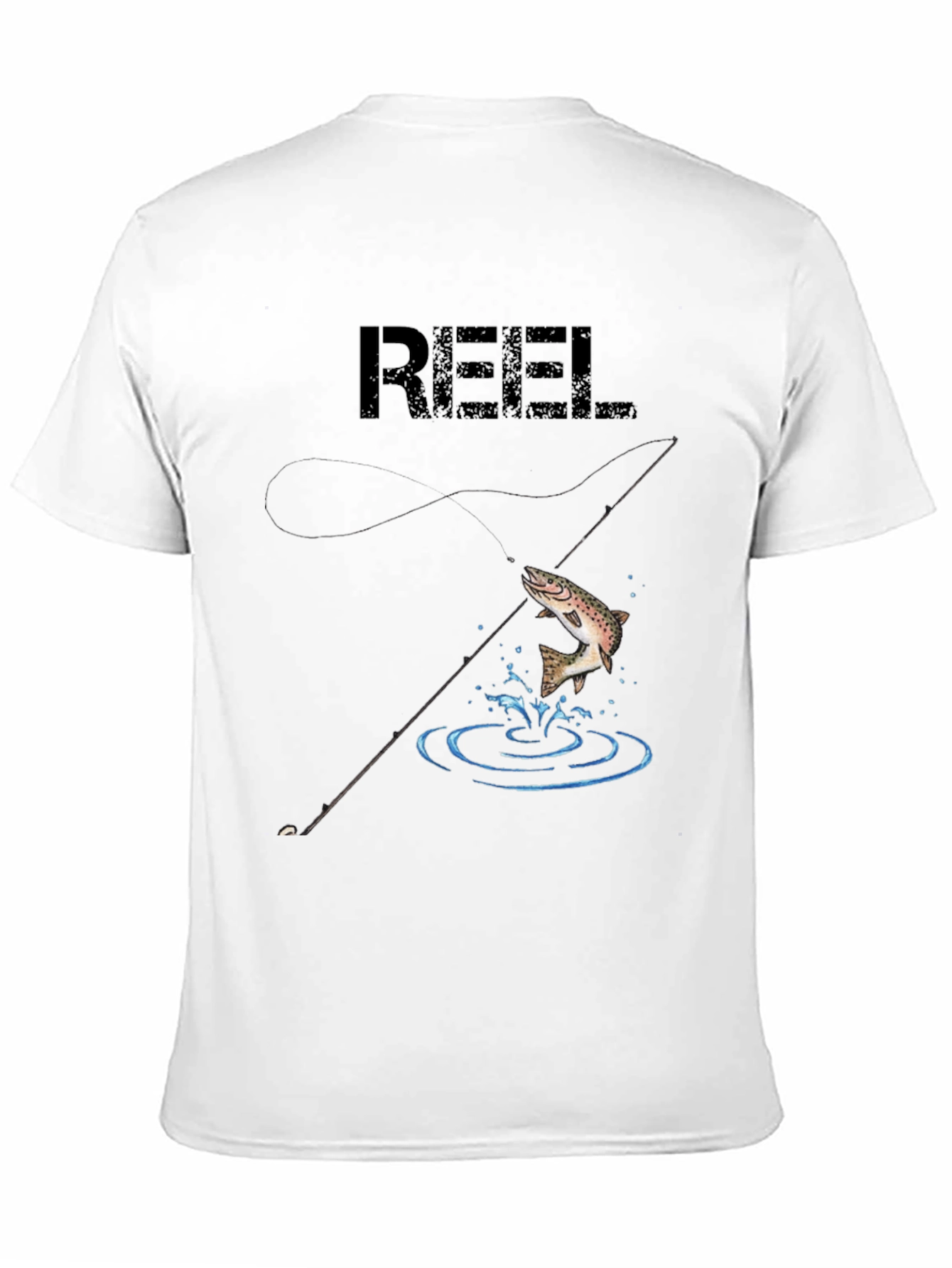 Reel Fish Graphic Tee - Black Cotton
