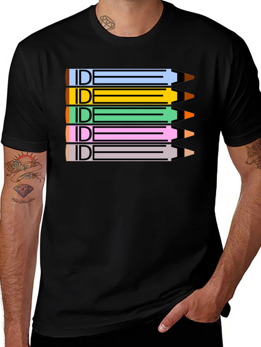 IDE Pencil Stack Graphic Tee - Creative Designer Shirt