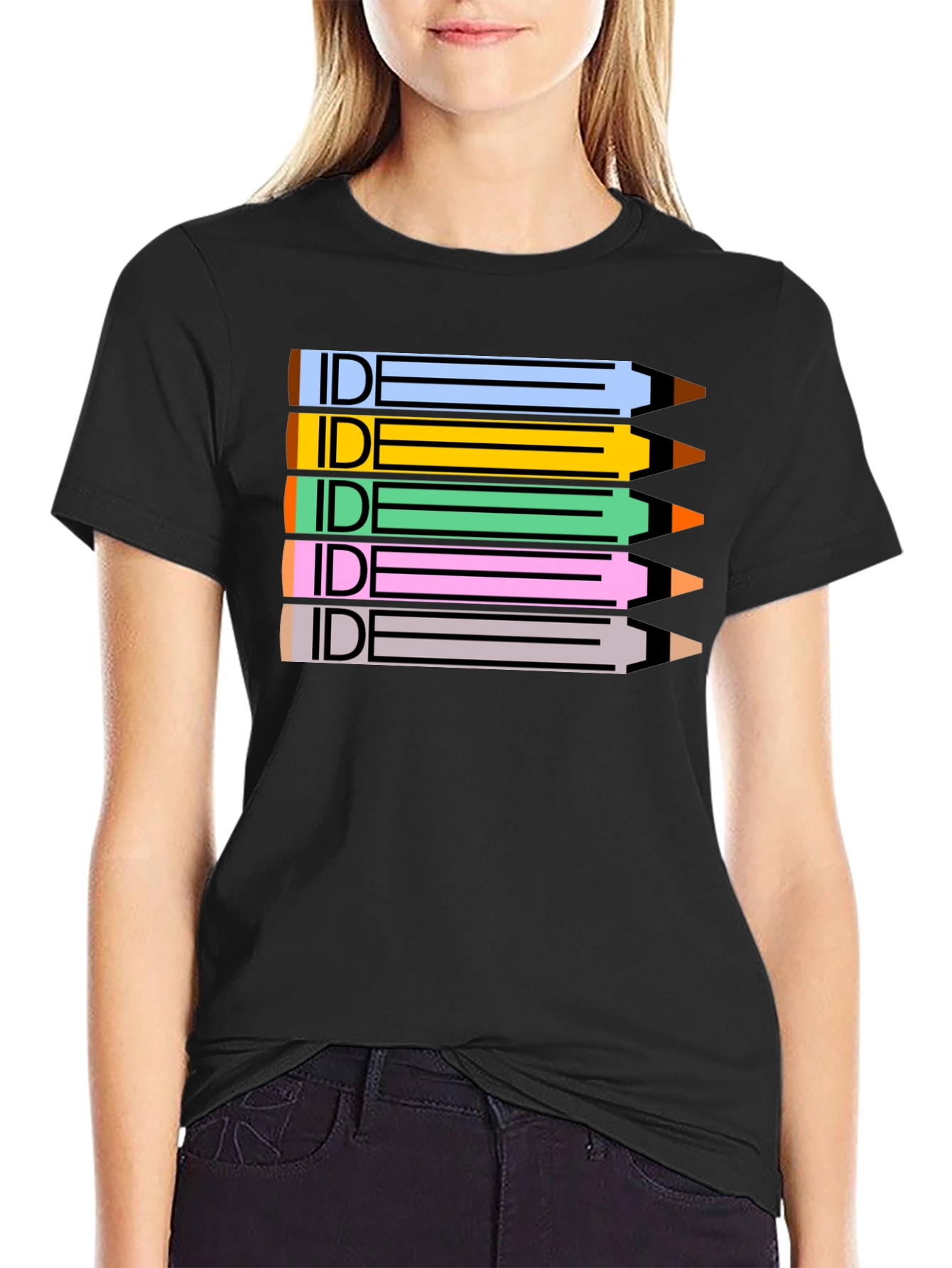 IDE Pencil Stack Graphic Tee - Creative Designer Shirt