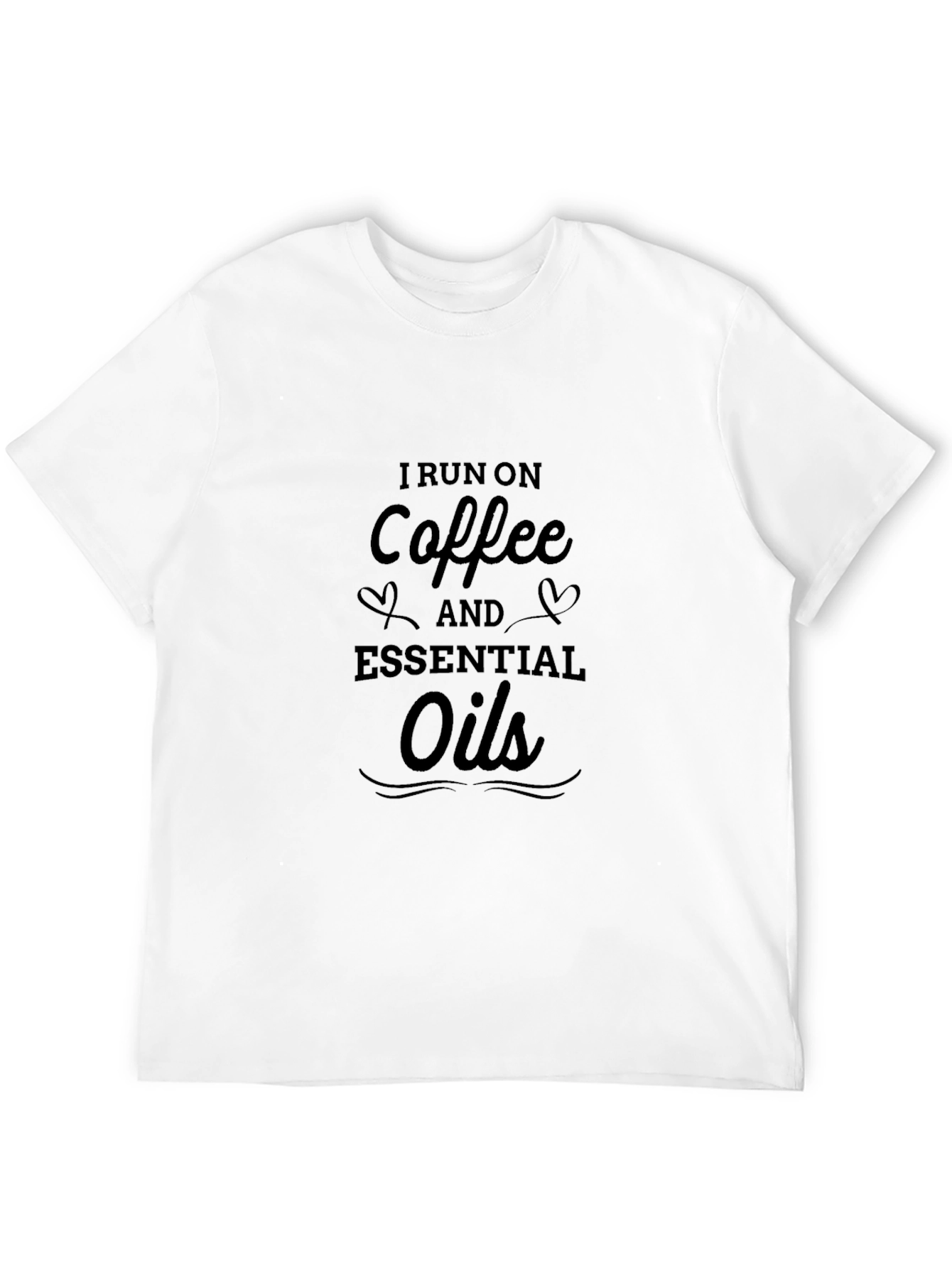 Coffee & Essential Oils Graphic Tee - Black