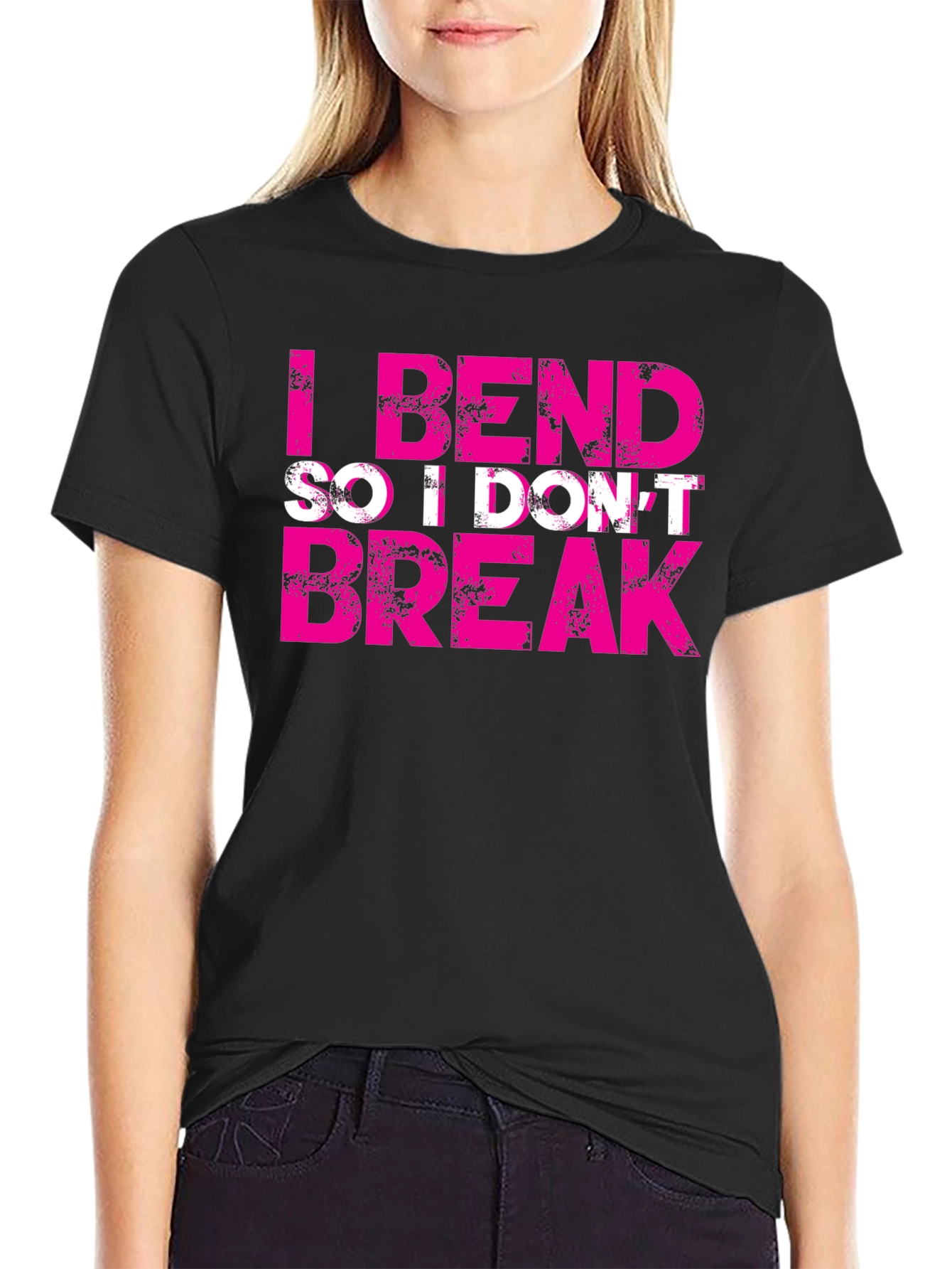 I Bend So I Dont Break Black Tee