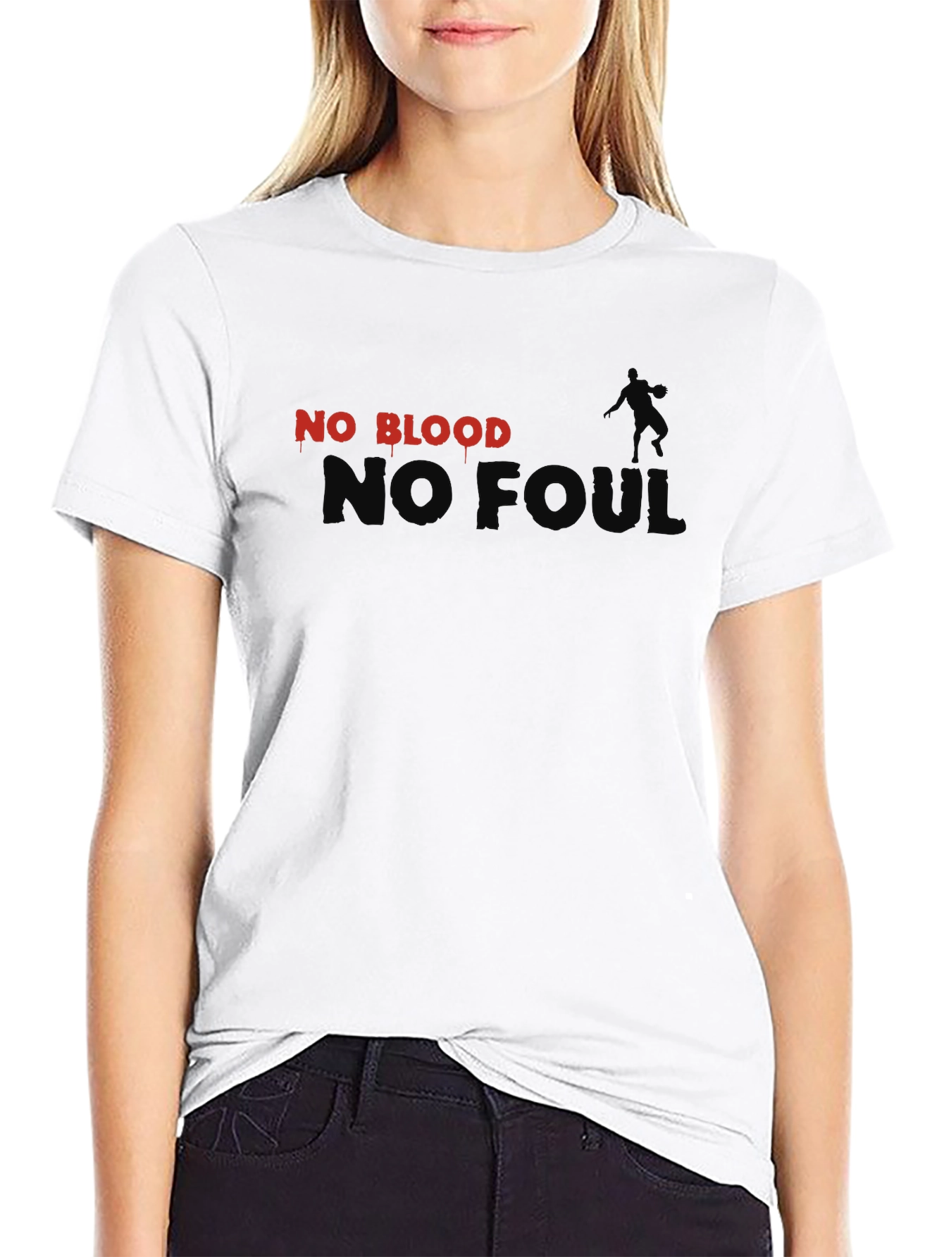 No Blood No Foul Graphic Tee - Black