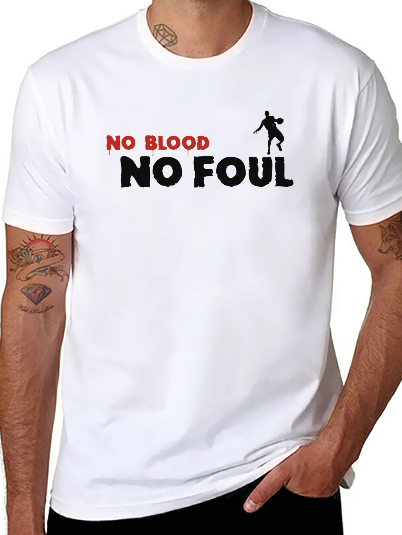No Blood No Foul Graphic Tee - Black