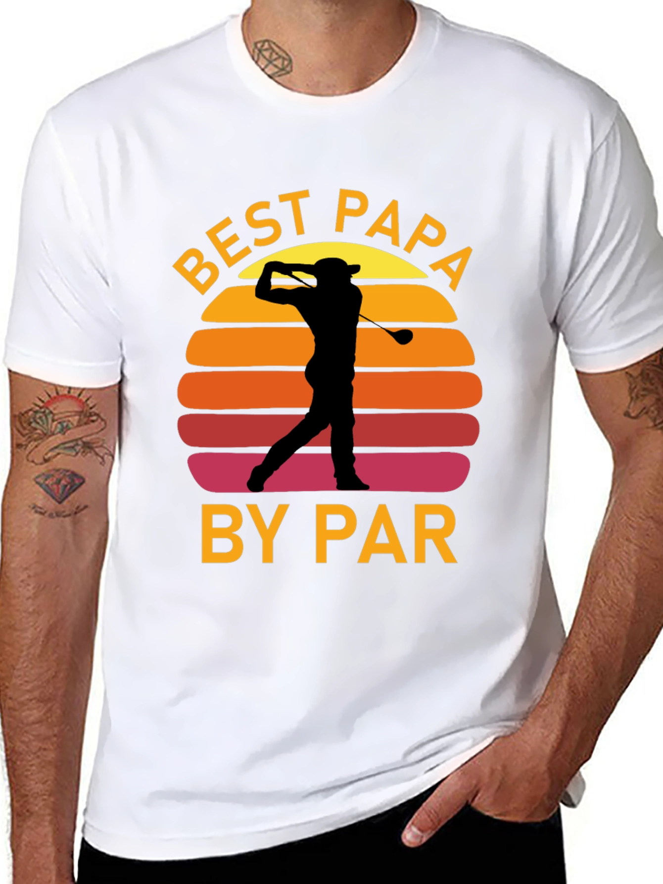 Best Papa By Par Golf T-Shirt - Mens