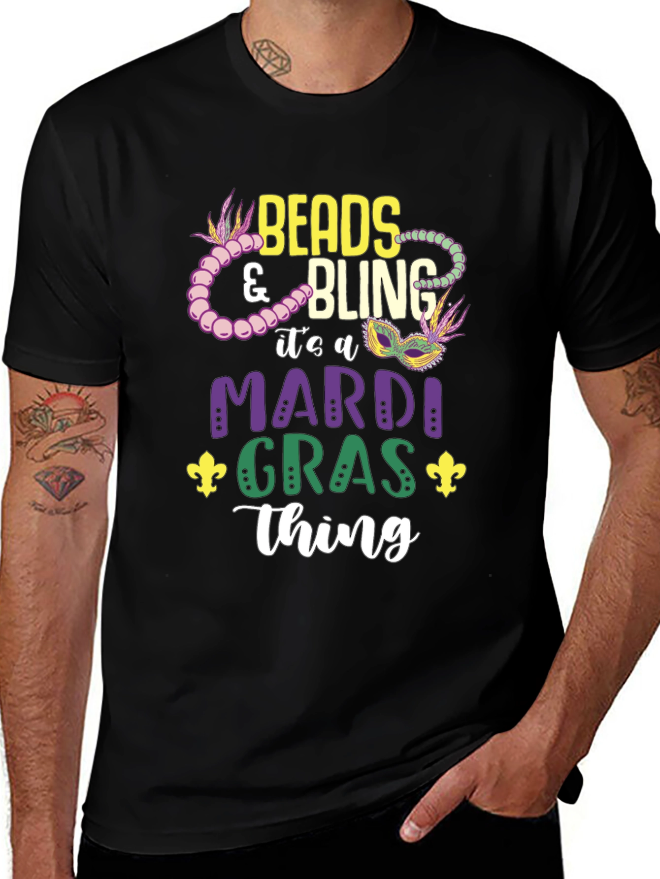 Beads & Bling Mardi Gras T-Shirt