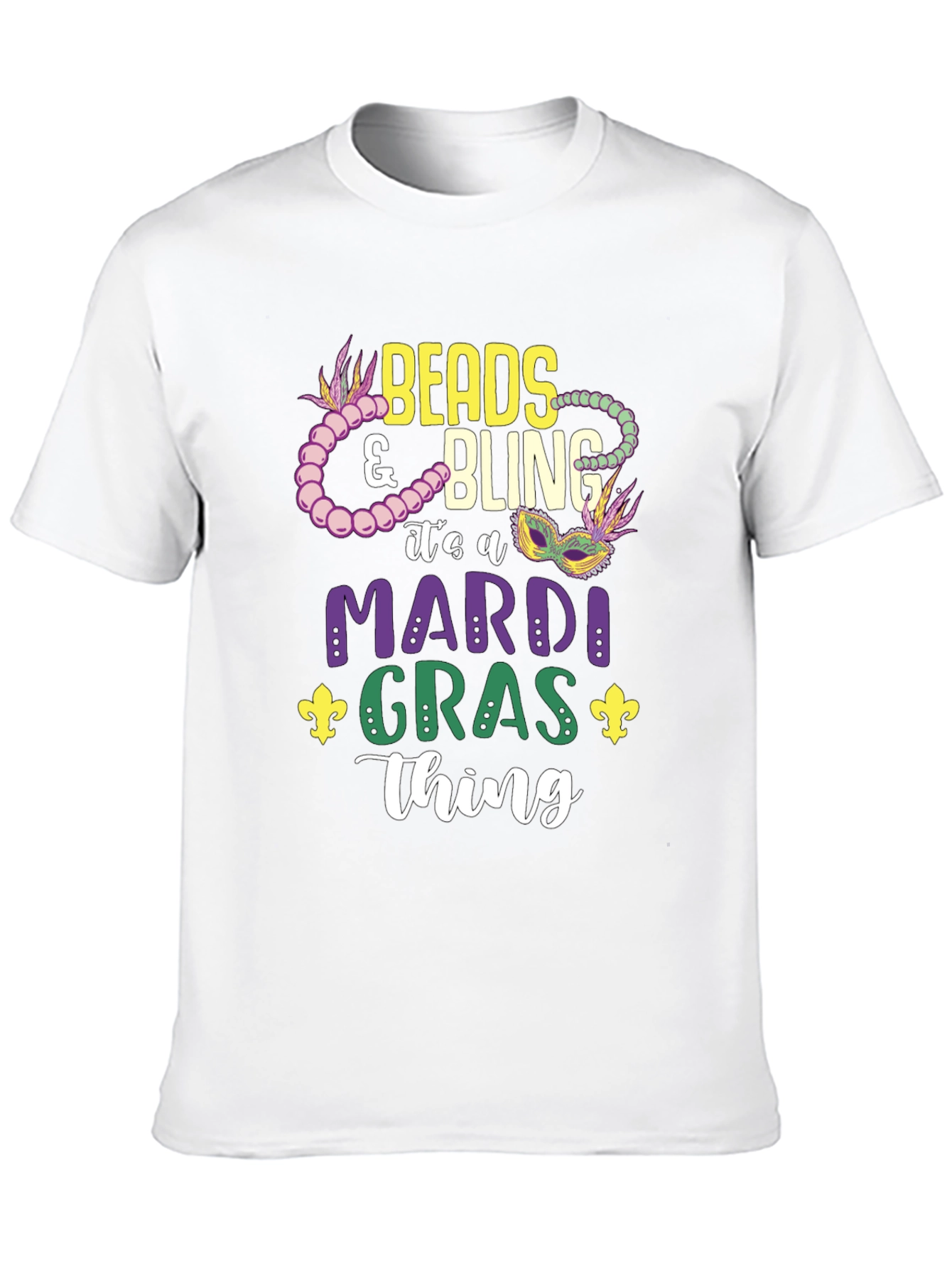 Beads & Bling Mardi Gras T-Shirt