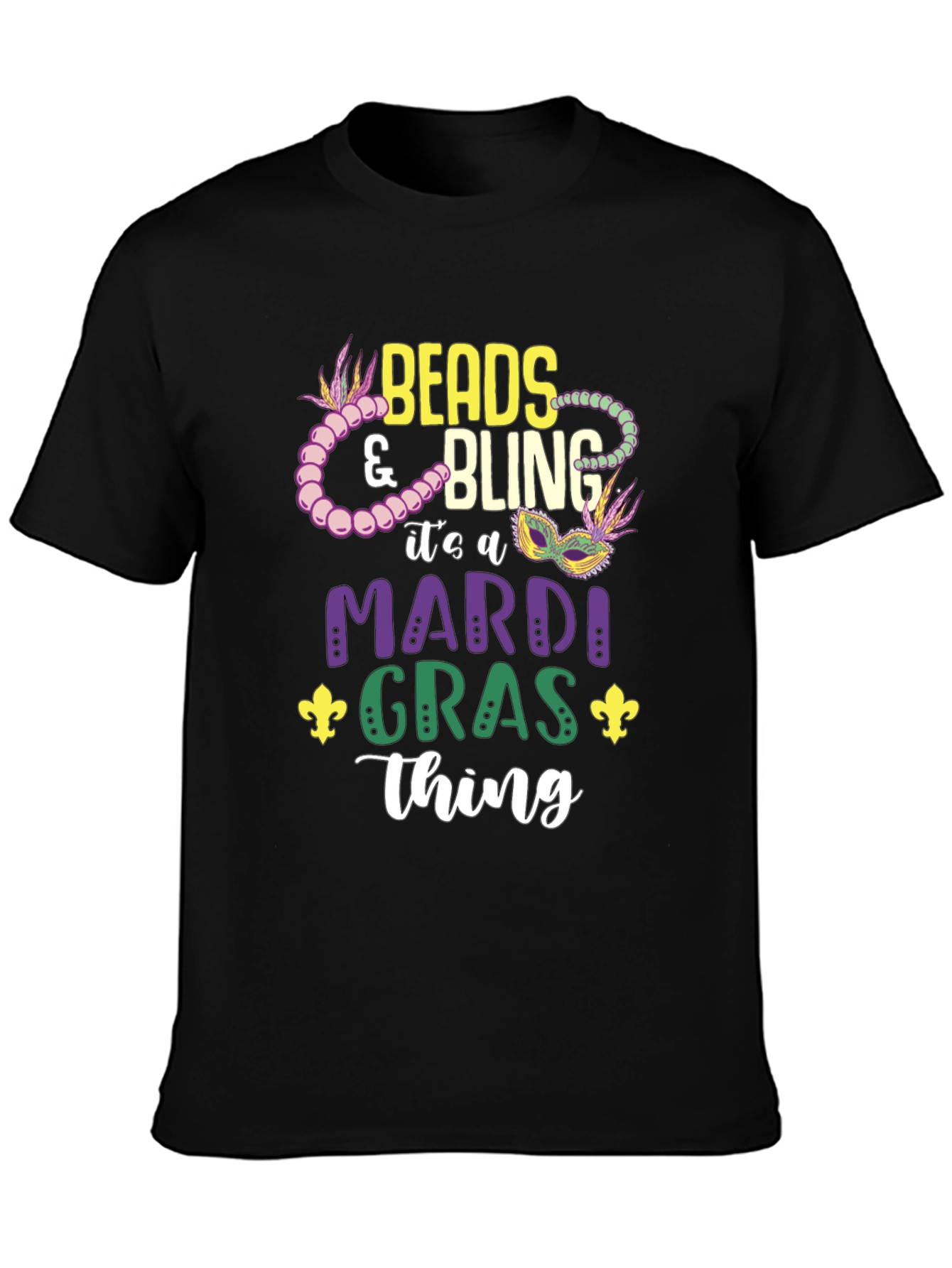 Beads & Bling Mardi Gras T-Shirt