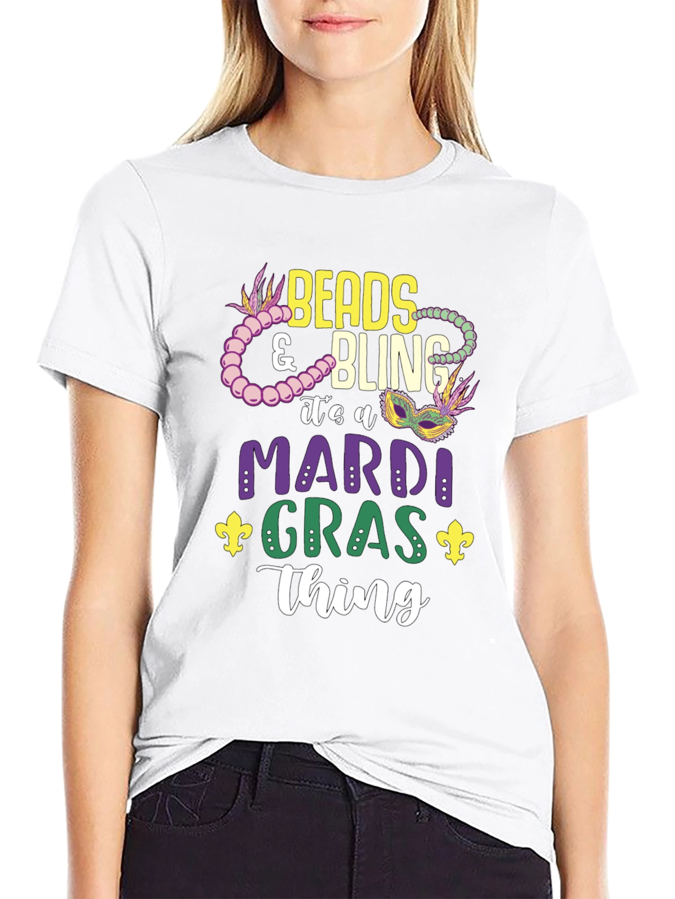 Beads & Bling Mardi Gras T-Shirt