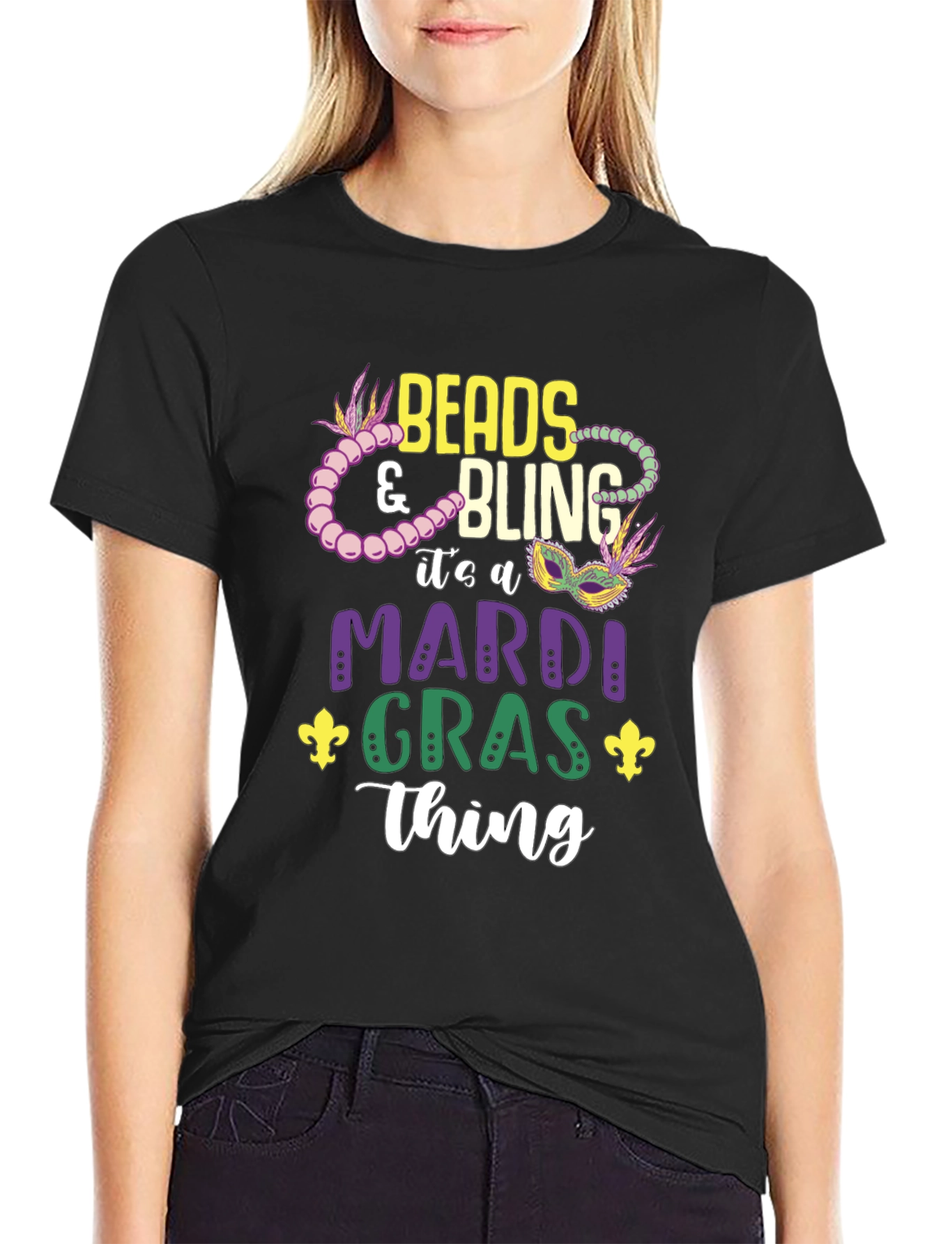 Beads & Bling Mardi Gras T-Shirt