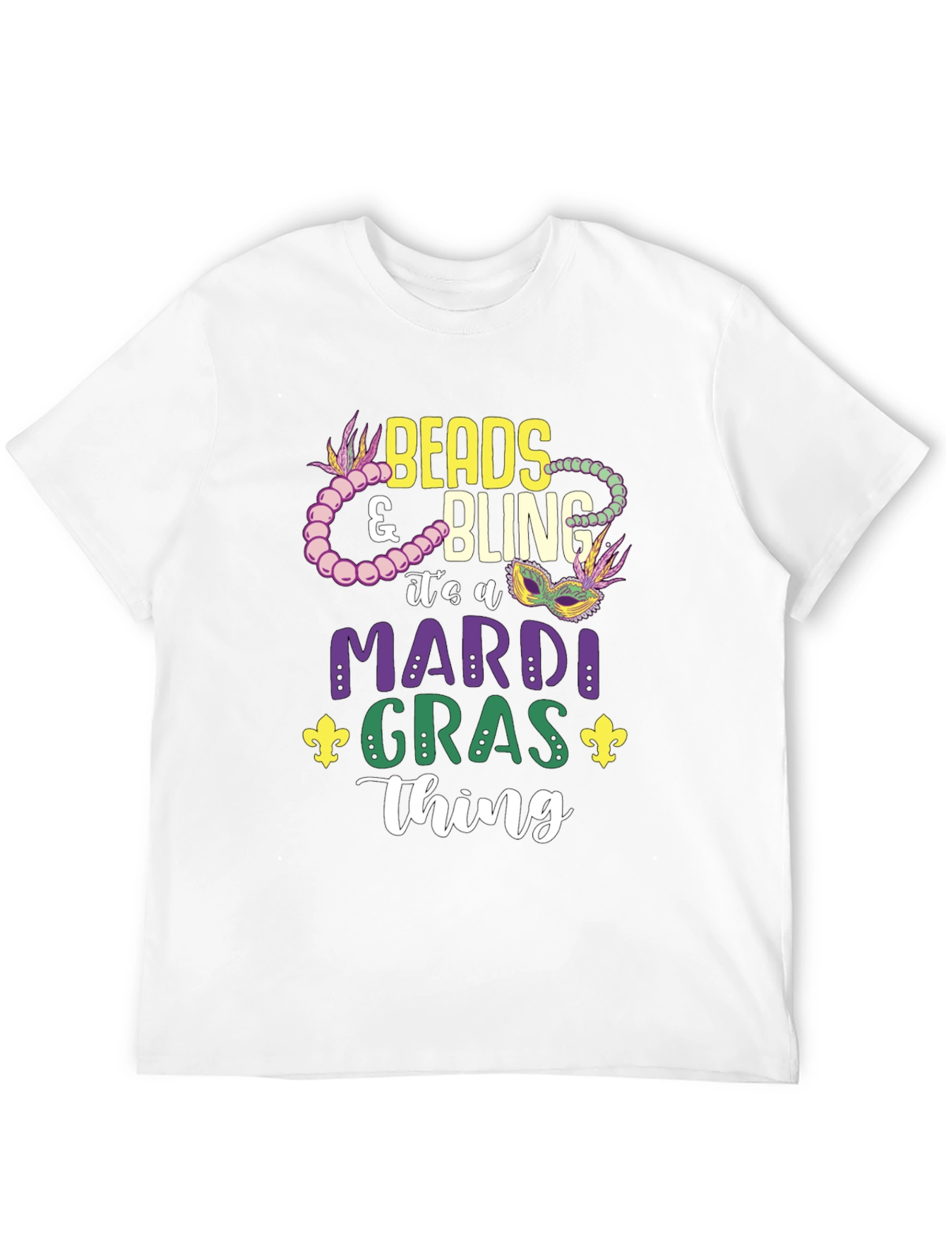 Beads & Bling Mardi Gras T-Shirt