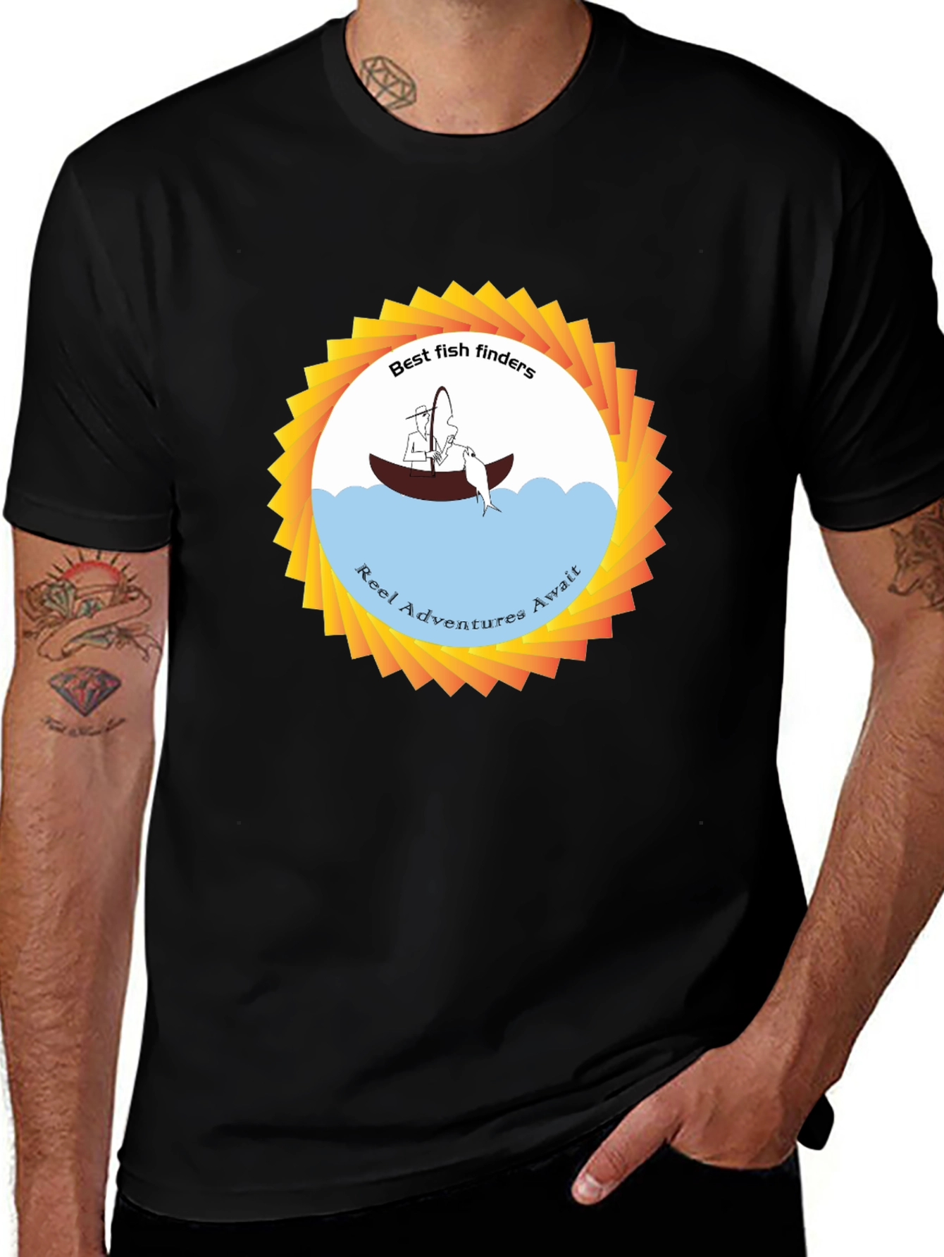 Best Fish Finders Graphic Tee - Reel Adventures Await!
