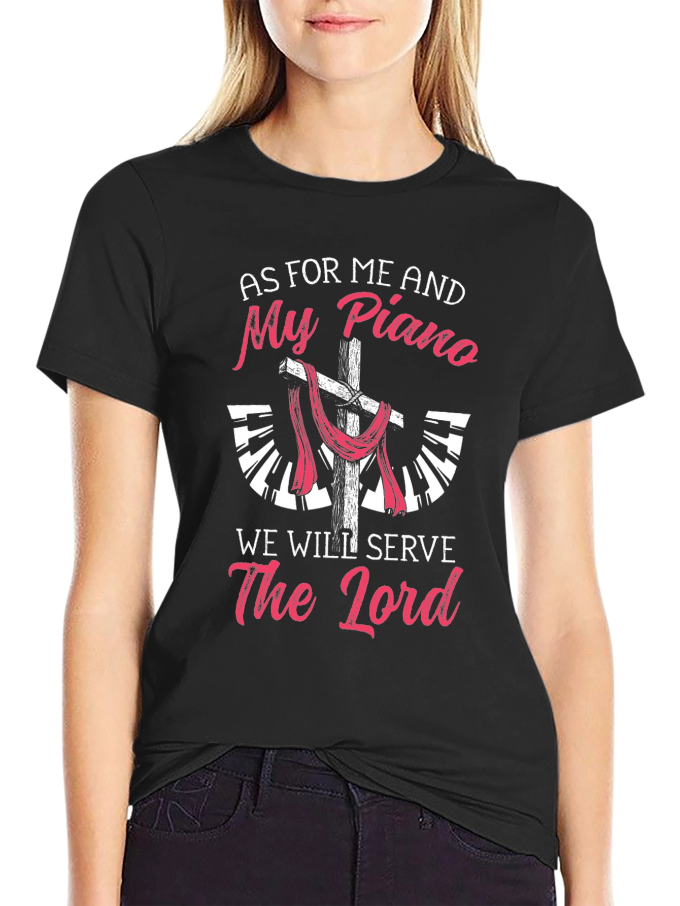 Piano & Faith T-Shirt - Christian Musician Tee