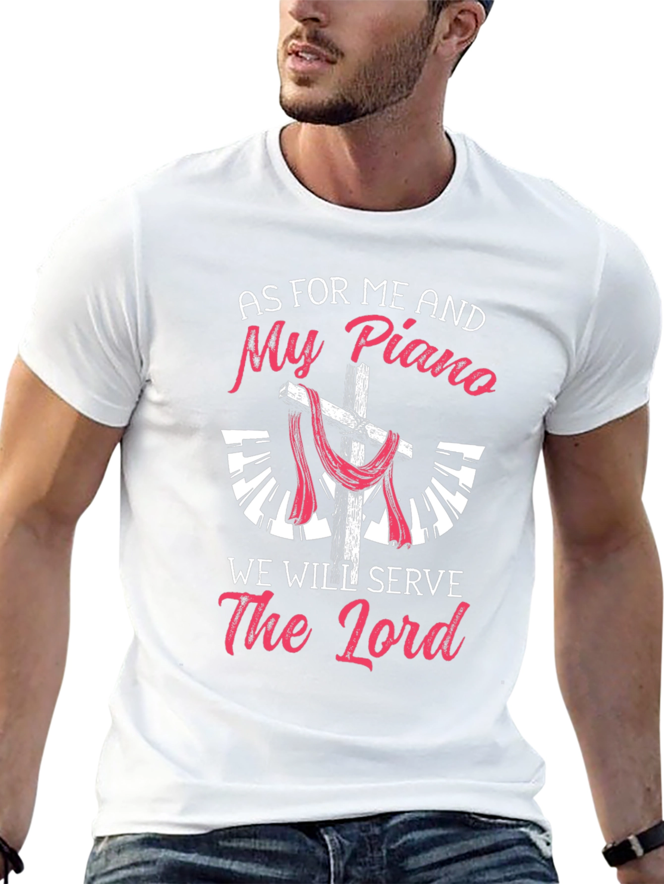 Piano & Faith T-Shirt - Christian Musician Tee