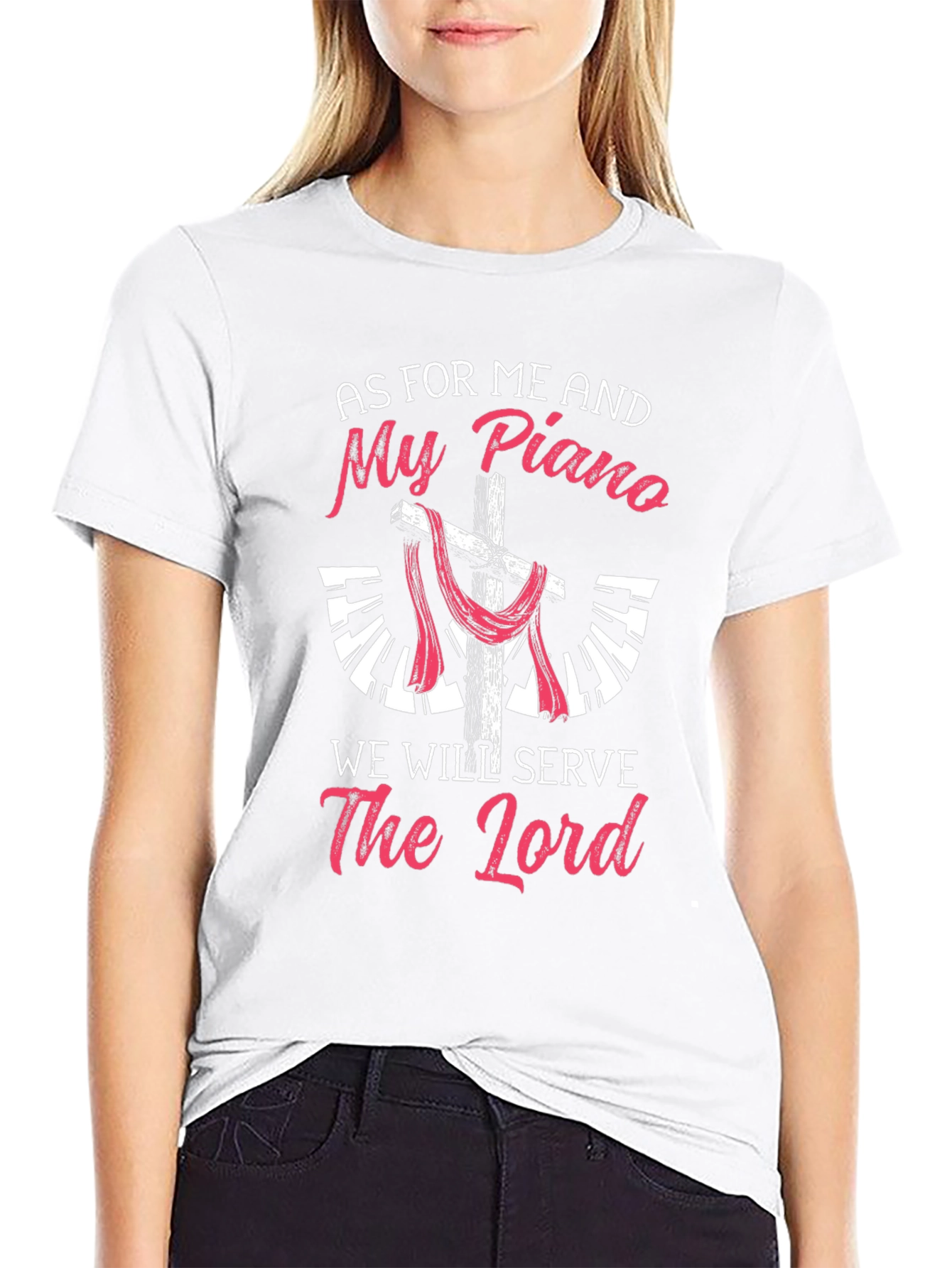 Piano & Faith T-Shirt - Christian Musician Tee