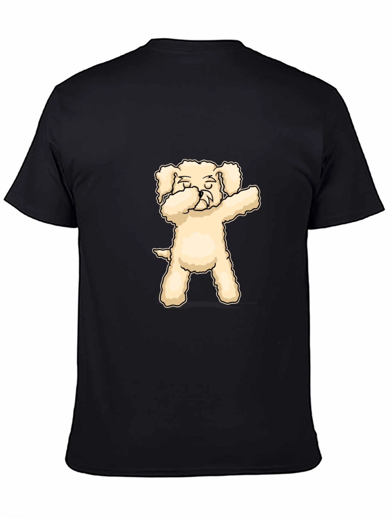 Dabbing Dog Graphic T-Shirt - Black