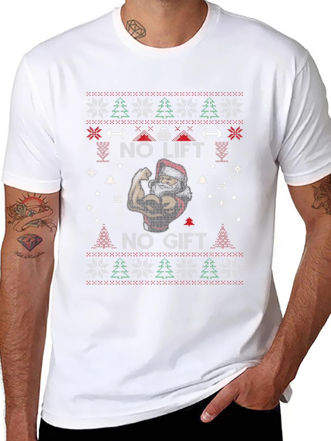 No Lift No Gift Ugly Christmas T-Shirt