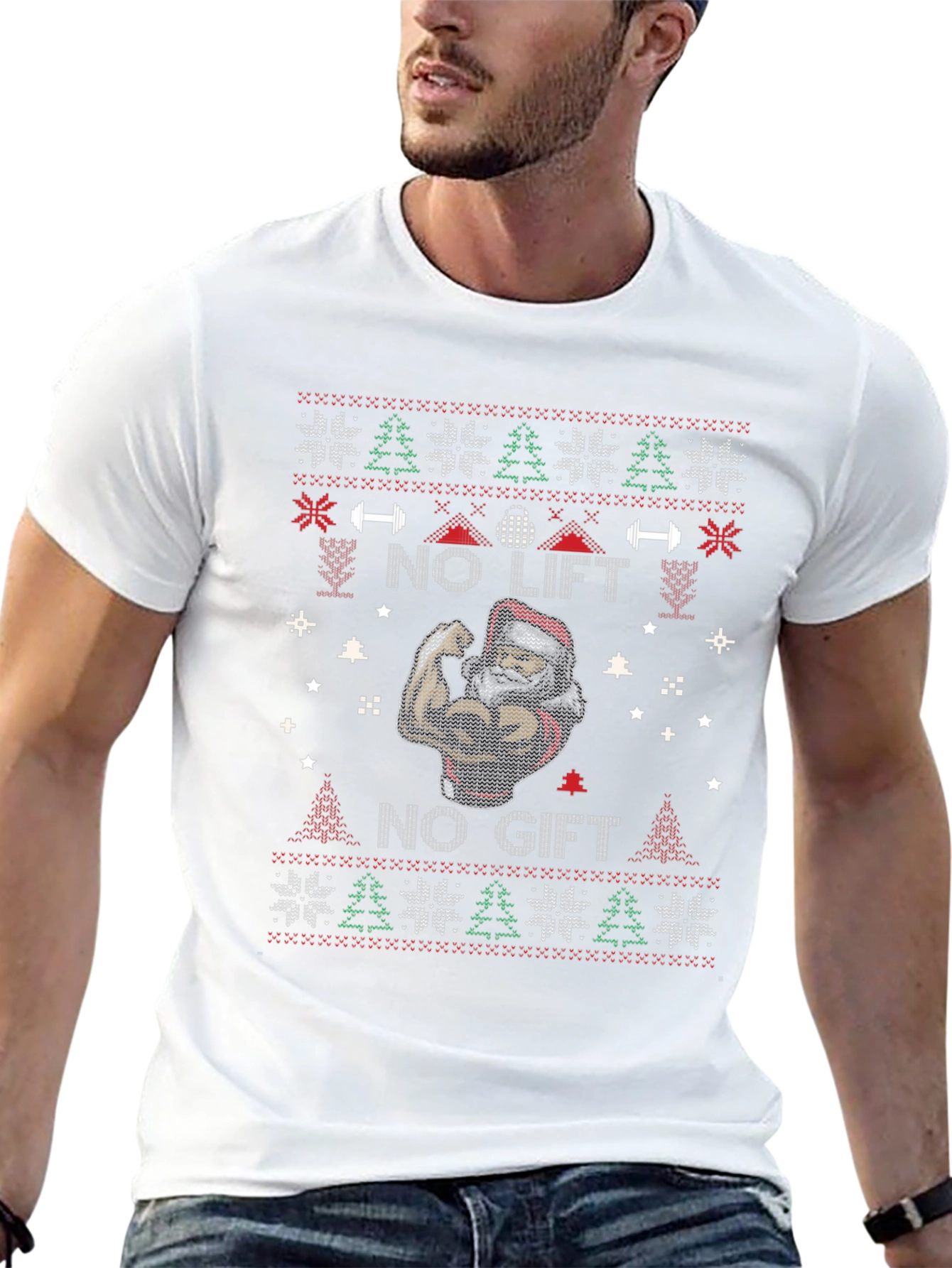 No Lift No Gift Ugly Christmas T-Shirt