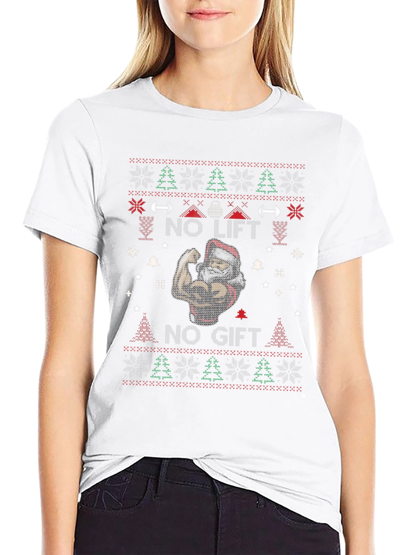 No Lift No Gift Ugly Christmas T-Shirt