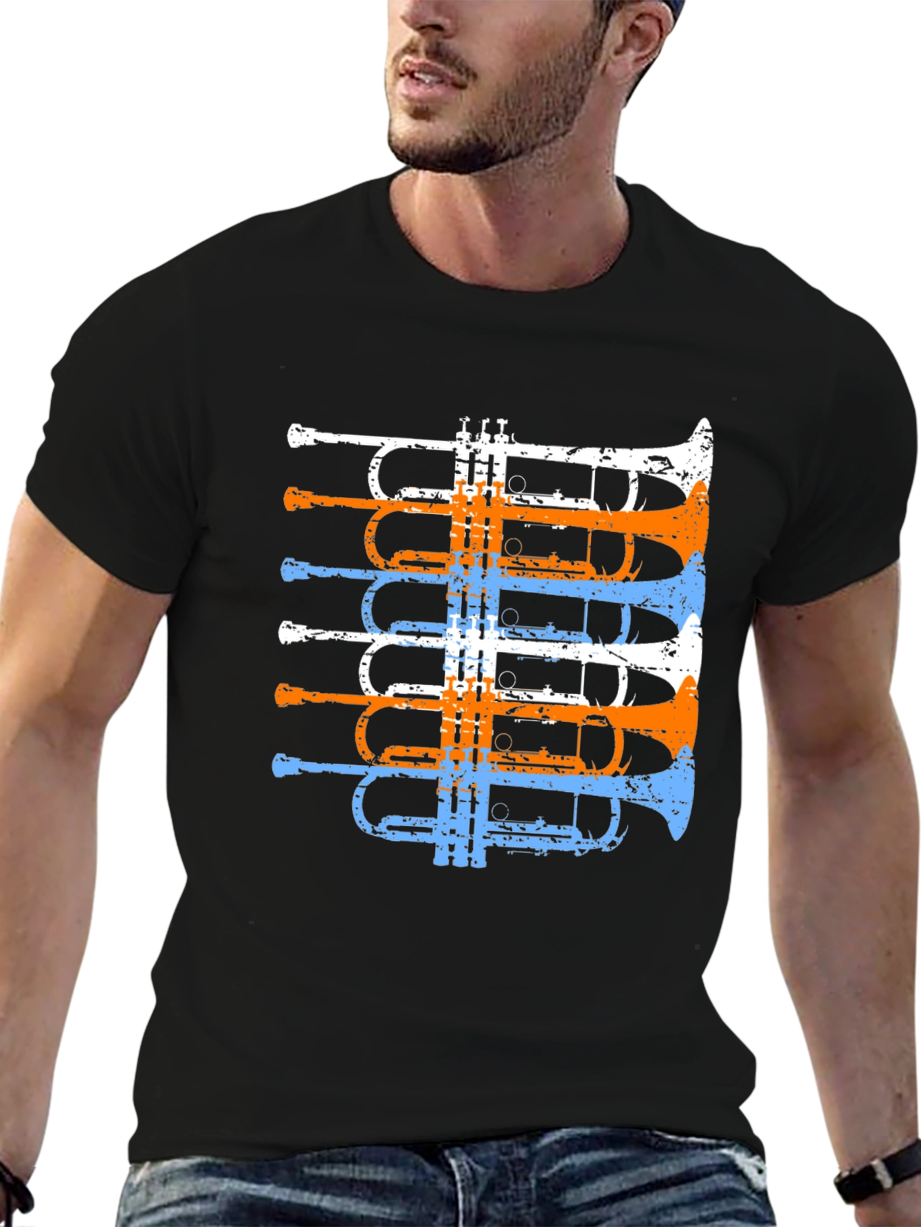 Trumpet Graphic Tee - Music Lovers T-Shirt