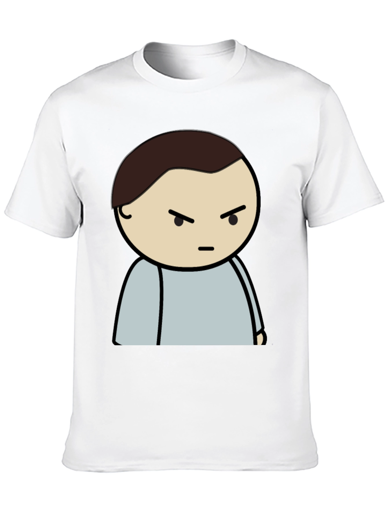 Angry Cartoon Character T-Shirt - Casual Style