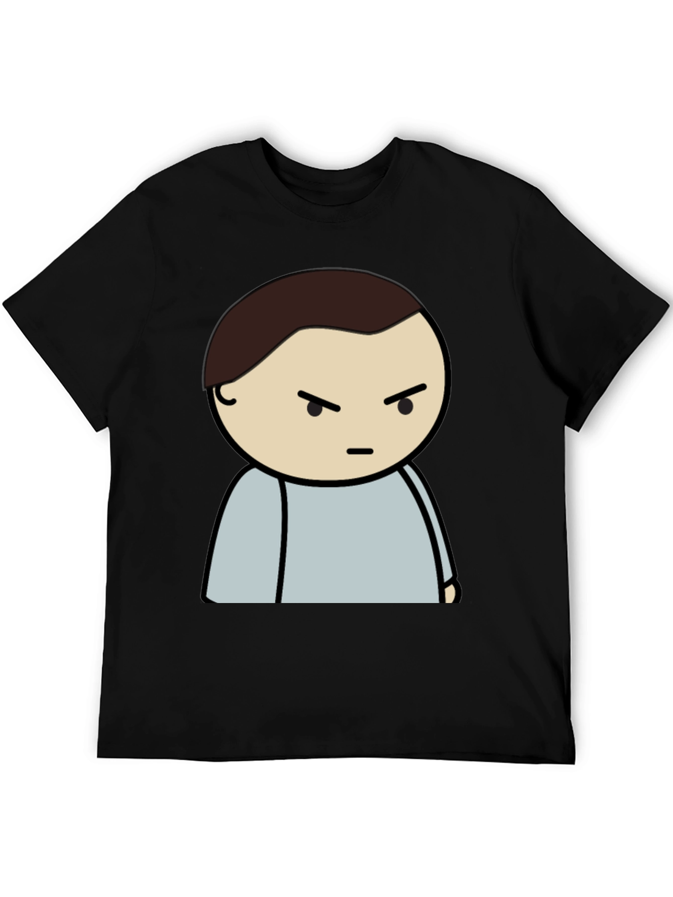 Angry Cartoon Character T-Shirt - Casual Style