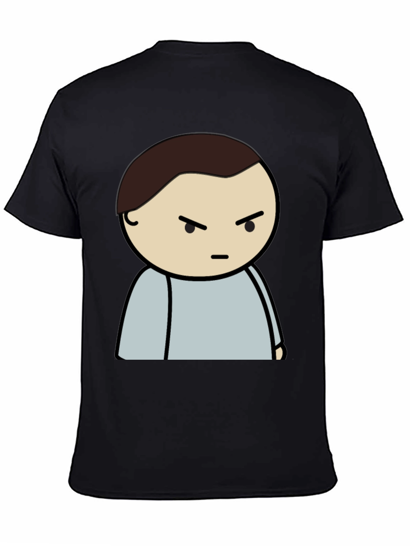 Angry Cartoon Character T-Shirt - Casual Style