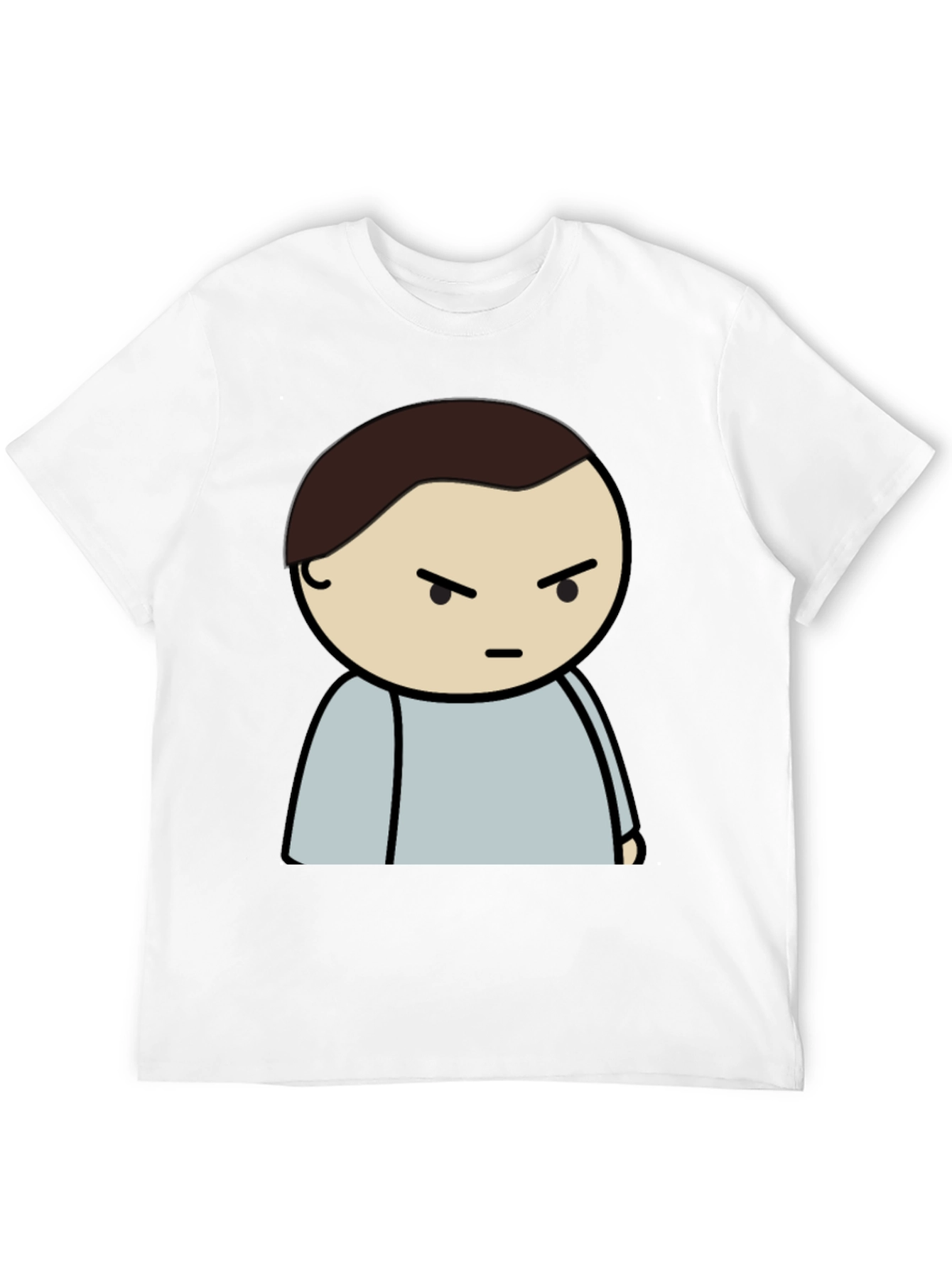Angry Cartoon Character T-Shirt - Casual Style