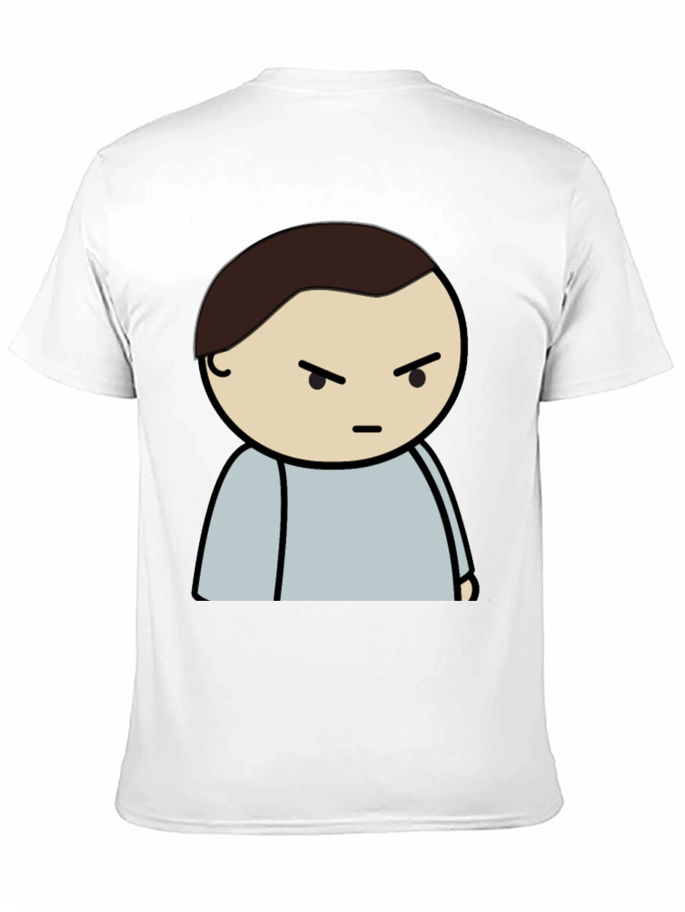 Angry Cartoon Character T-Shirt - Casual Style