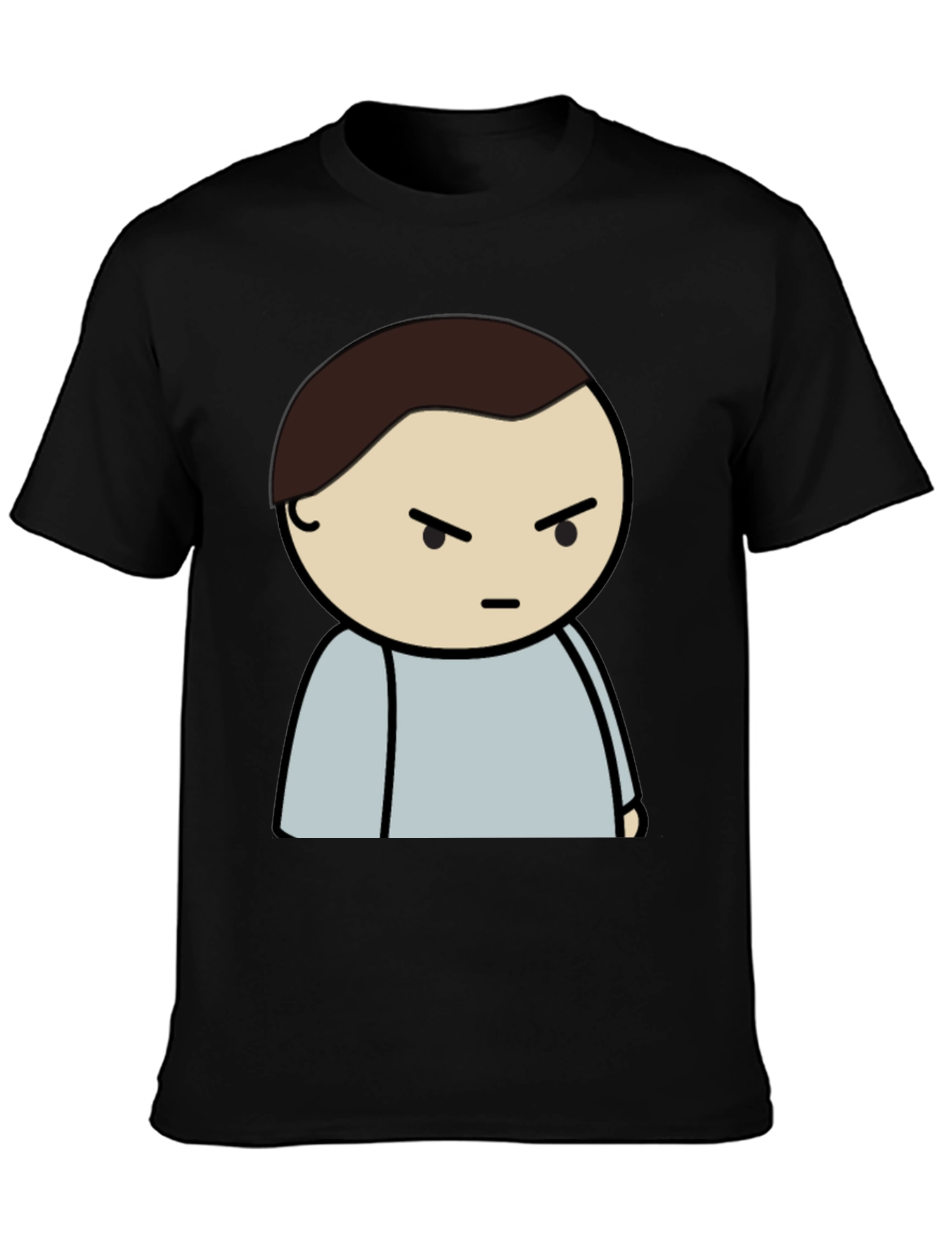 Angry Cartoon Character T-Shirt - Casual Style