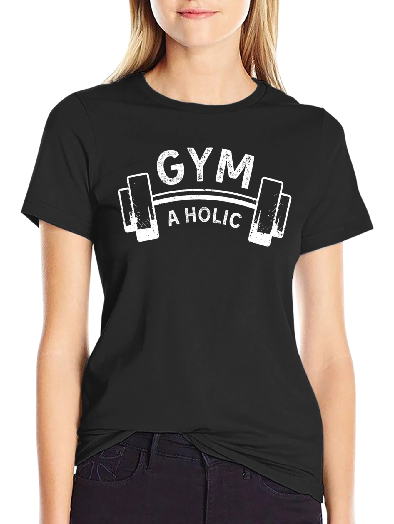 Gym A Holic T-Shirt - Black - Fitness Apparel