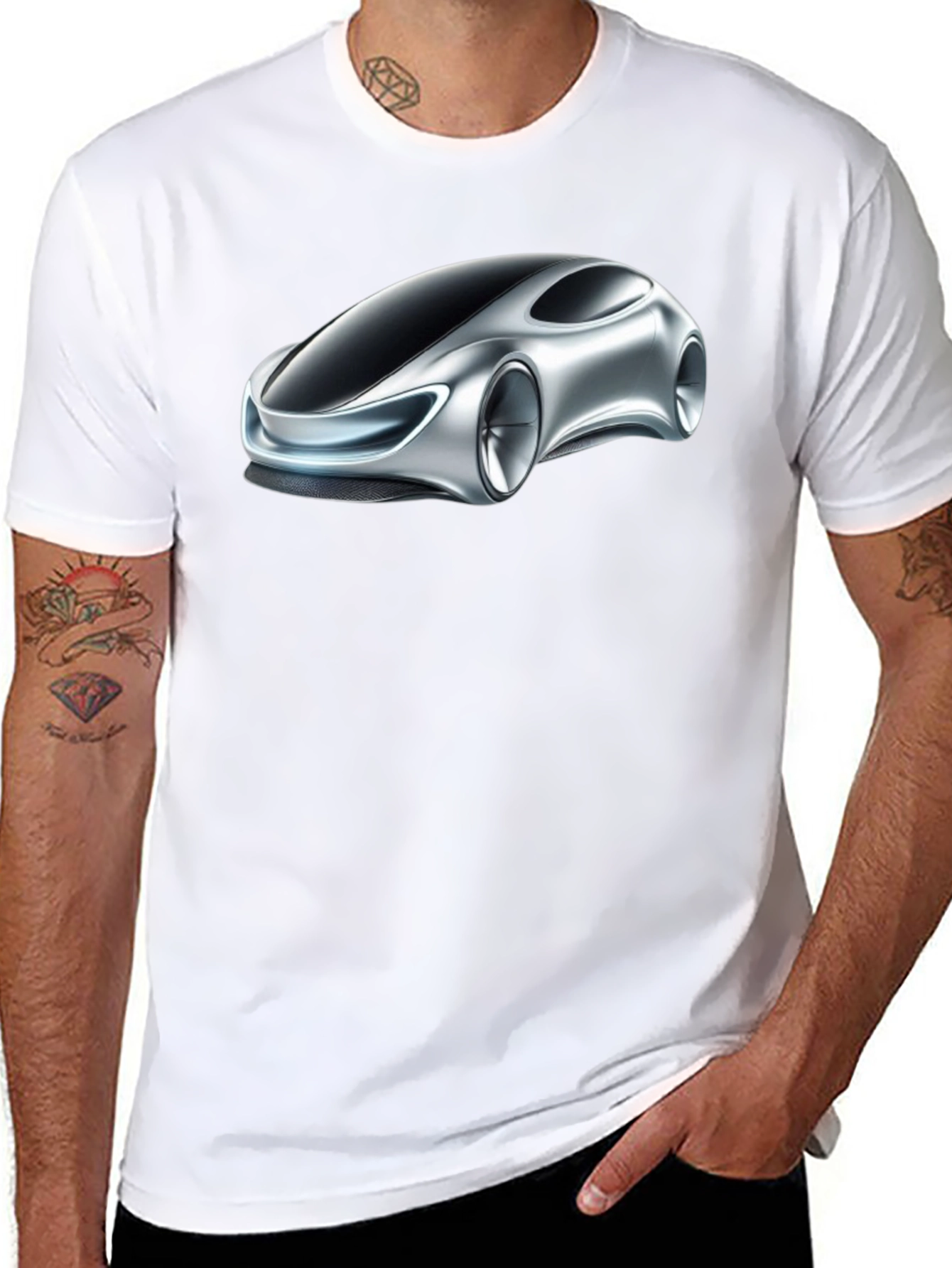 Futuristic Car Graphic Tee - Modern Style