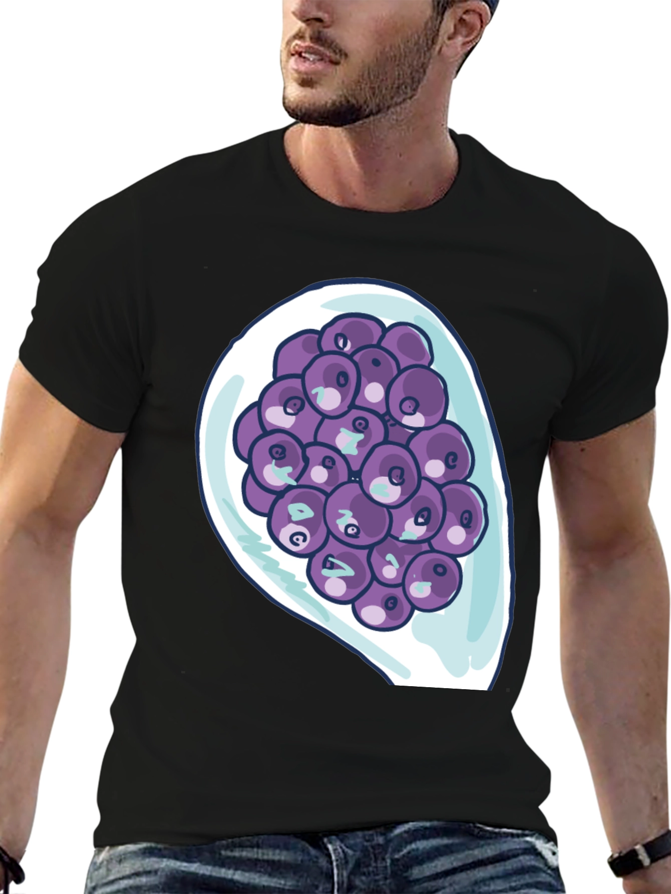 Blueberry Bowl Graphic Tee - Soft Cotton Comfort