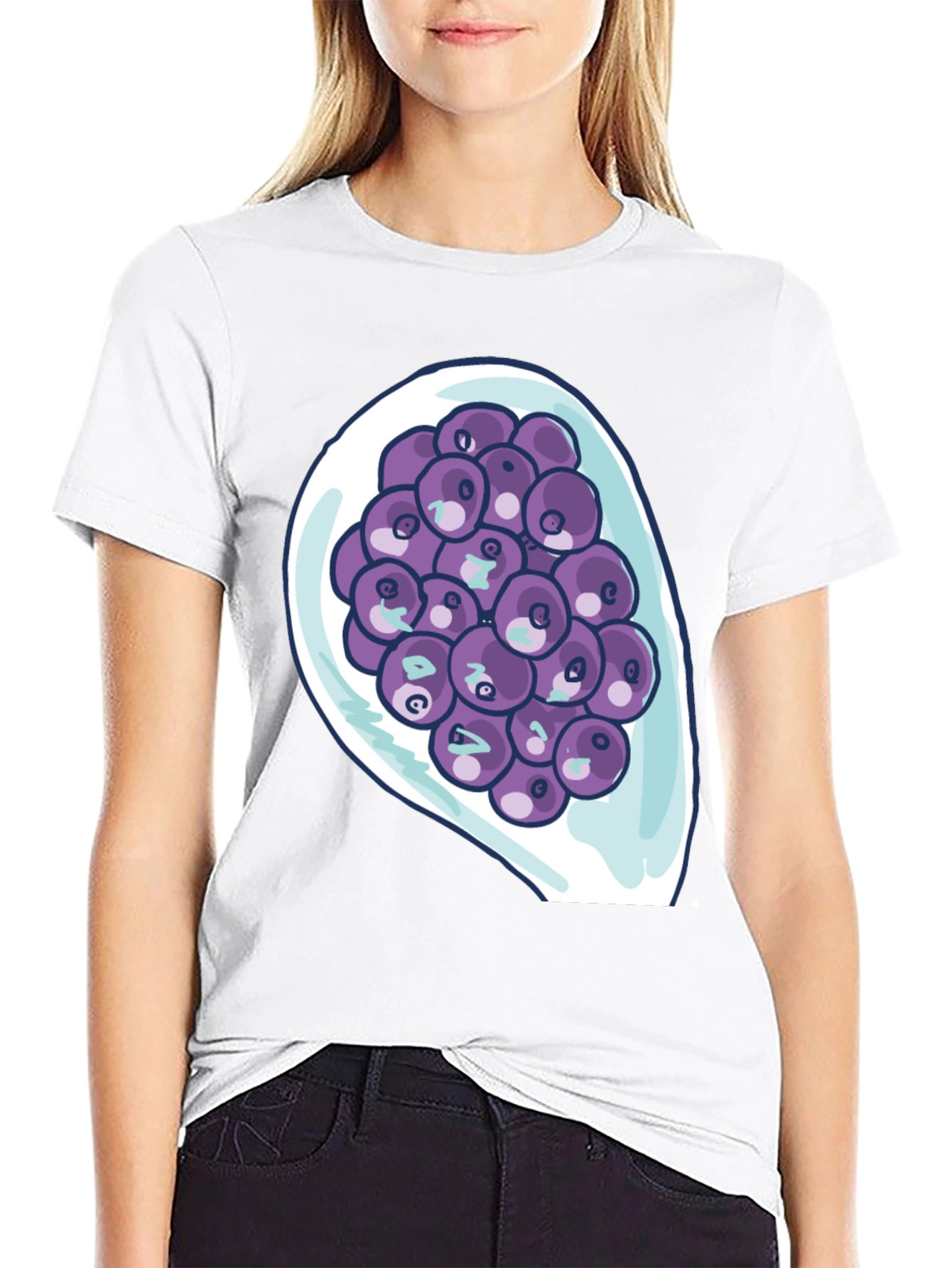 Blueberry Bowl Graphic Tee - Soft Cotton Comfort