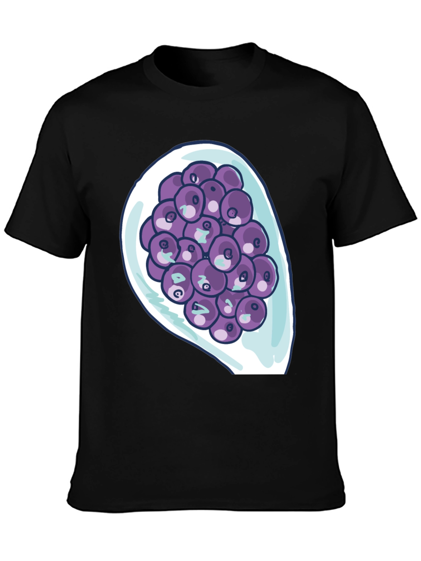 Blueberry Bowl Graphic Tee - Soft Cotton Comfort