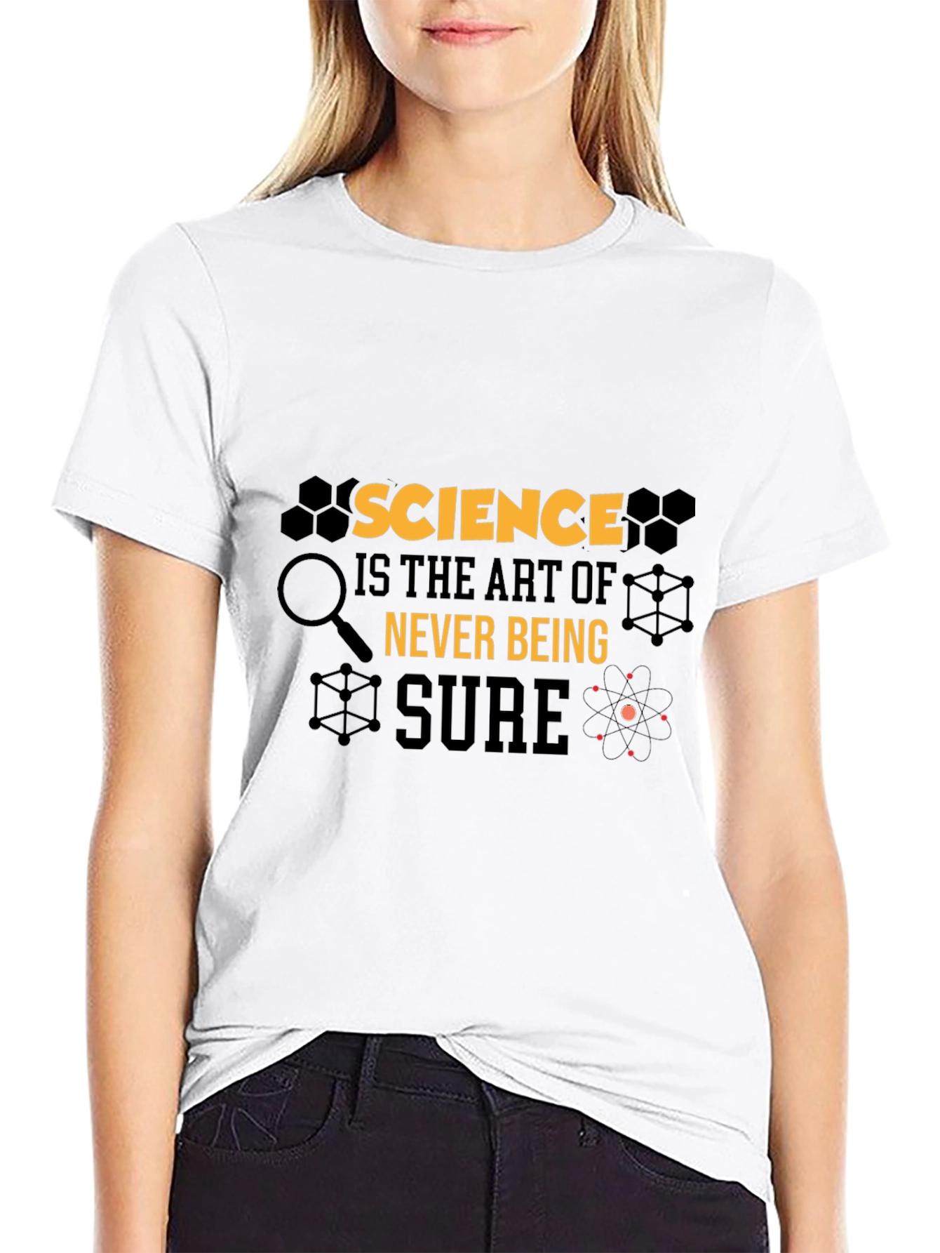 Science Art T-Shirt - Never Being Sure Graphic Tee