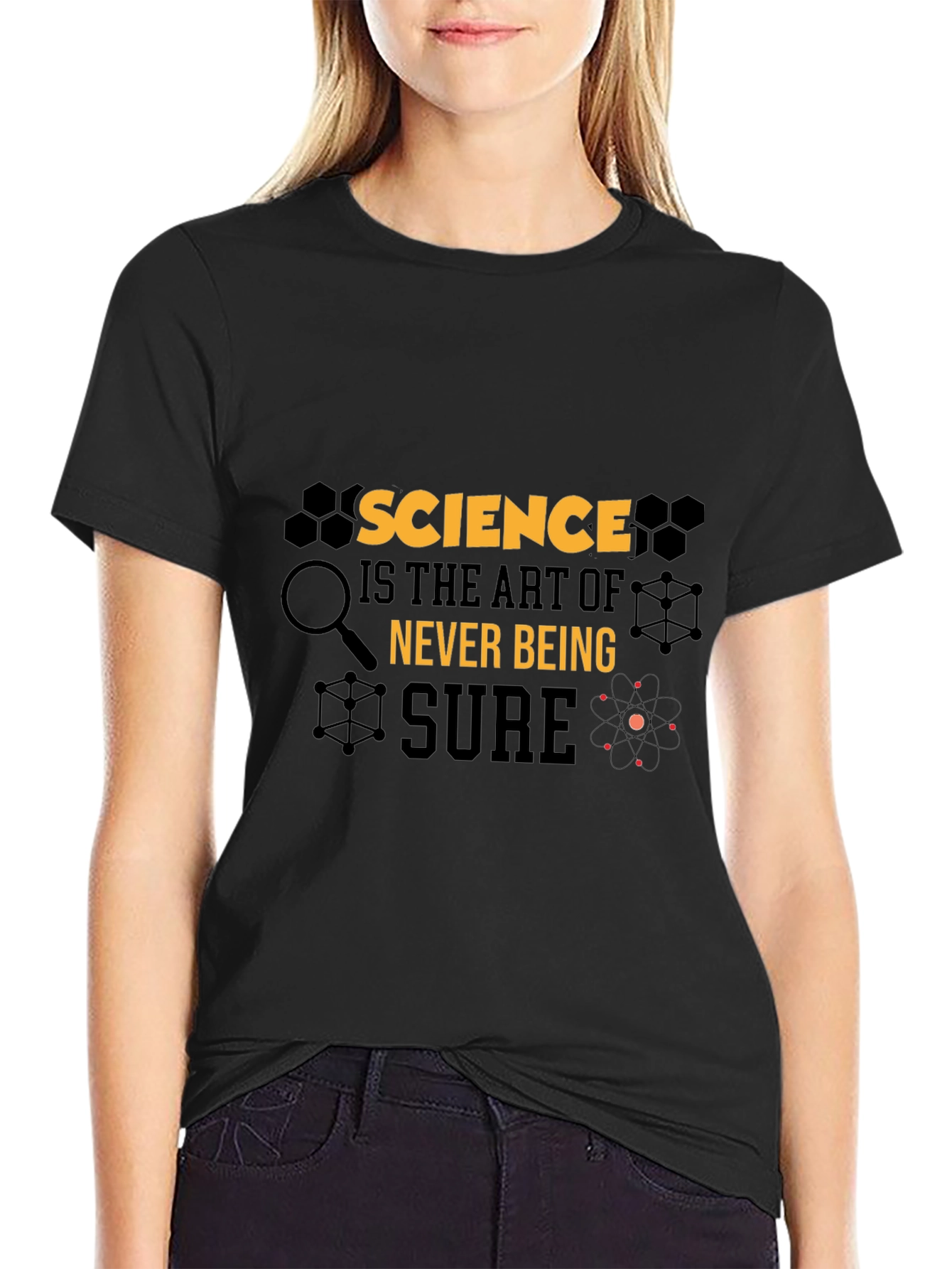 Science Art T-Shirt - Never Being Sure Graphic Tee