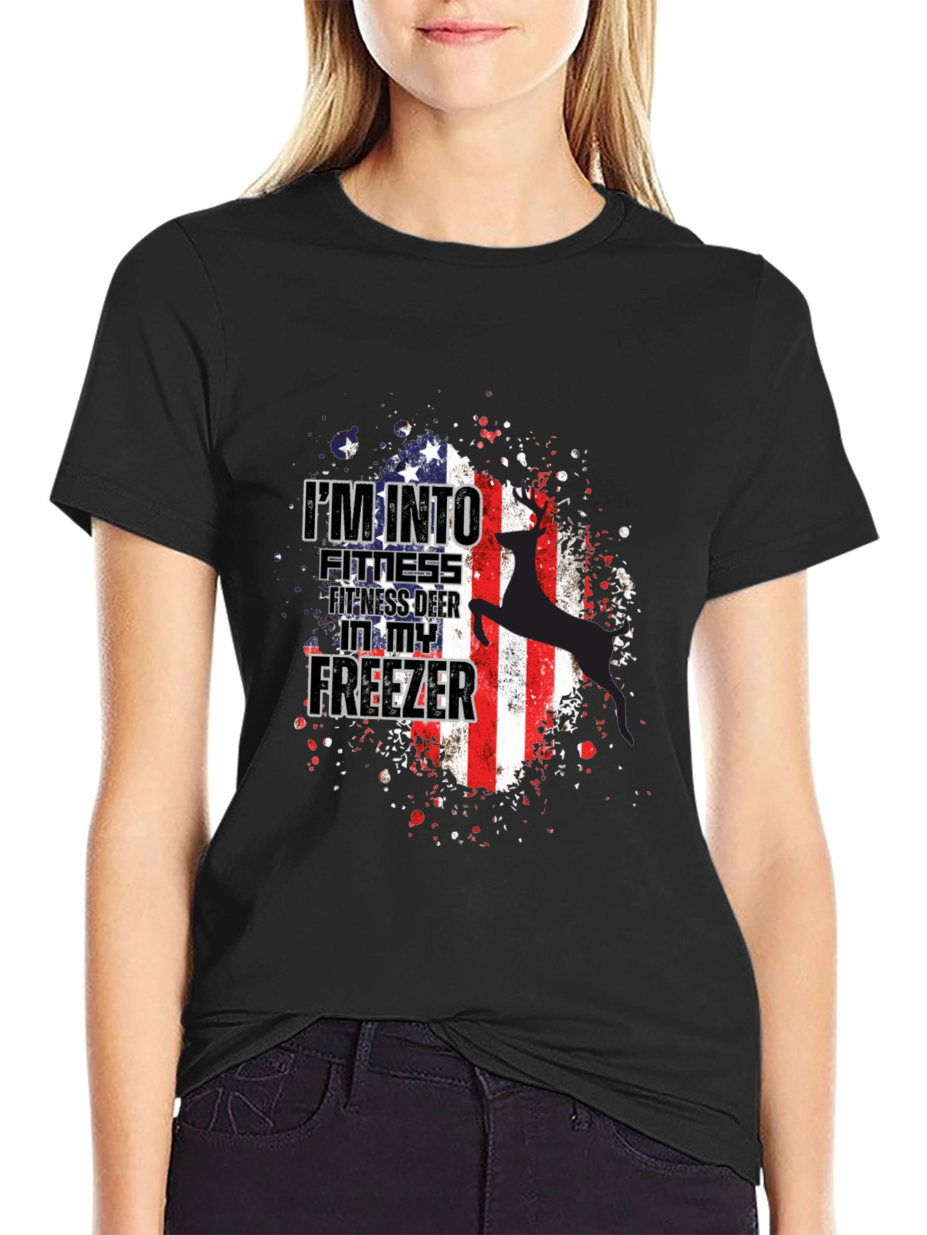 Fitness Deer Freezer Graphic Tee