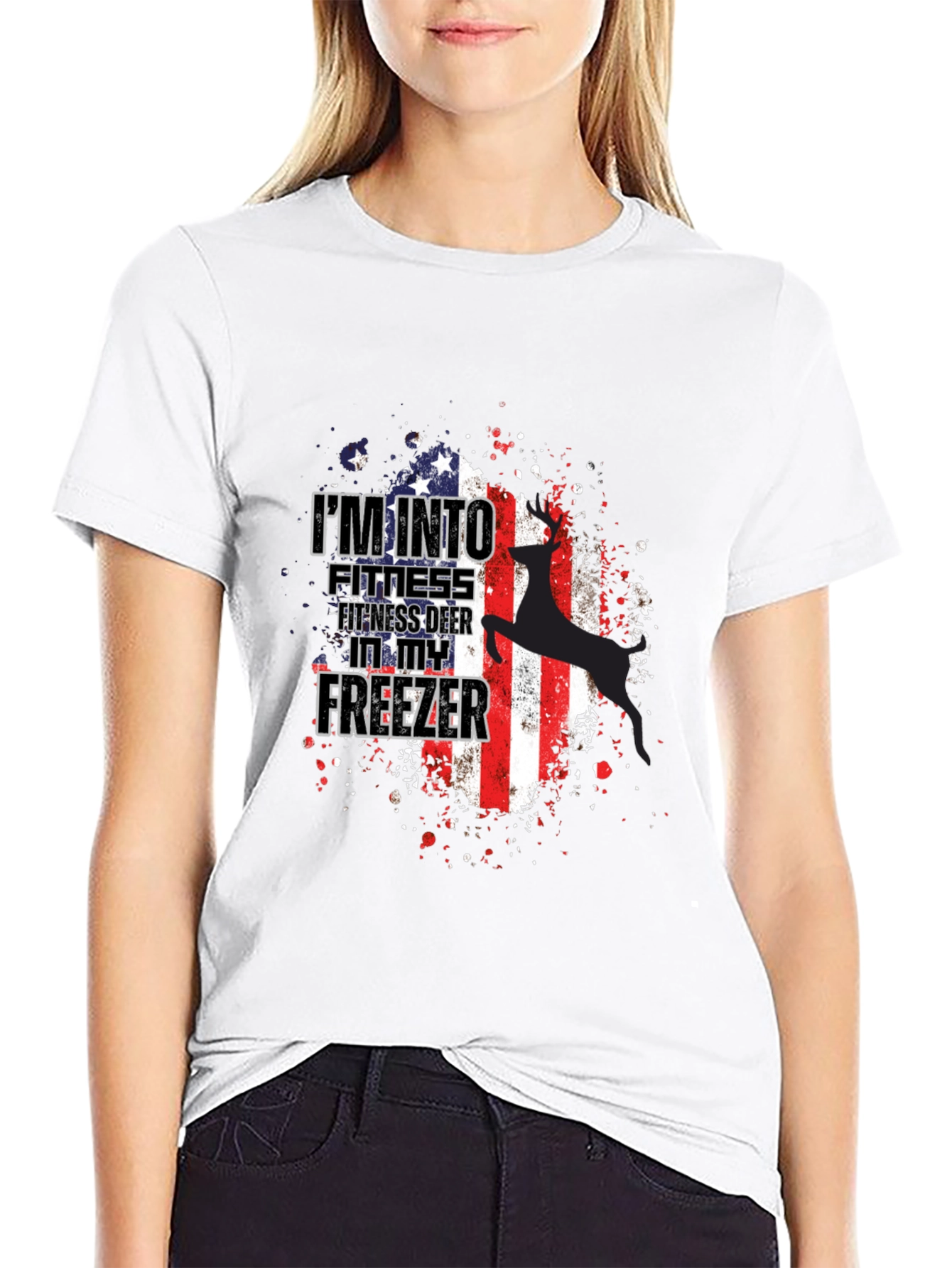 Fitness Deer Freezer Graphic Tee