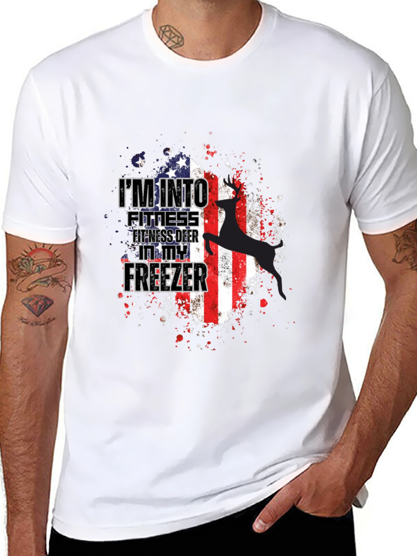 Fitness Deer Freezer Graphic Tee