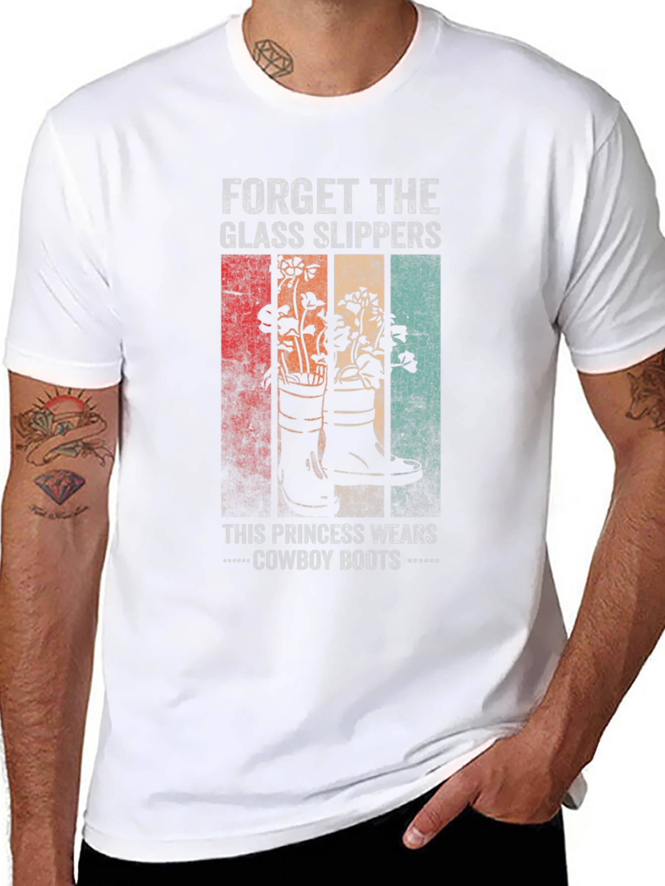 Forget the Glass Slippers Cowboy Boots T-Shirt