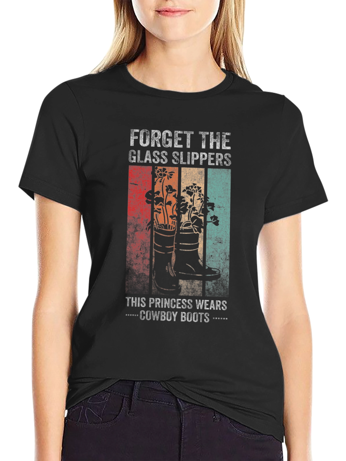 Forget the Glass Slippers Cowboy Boots T-Shirt