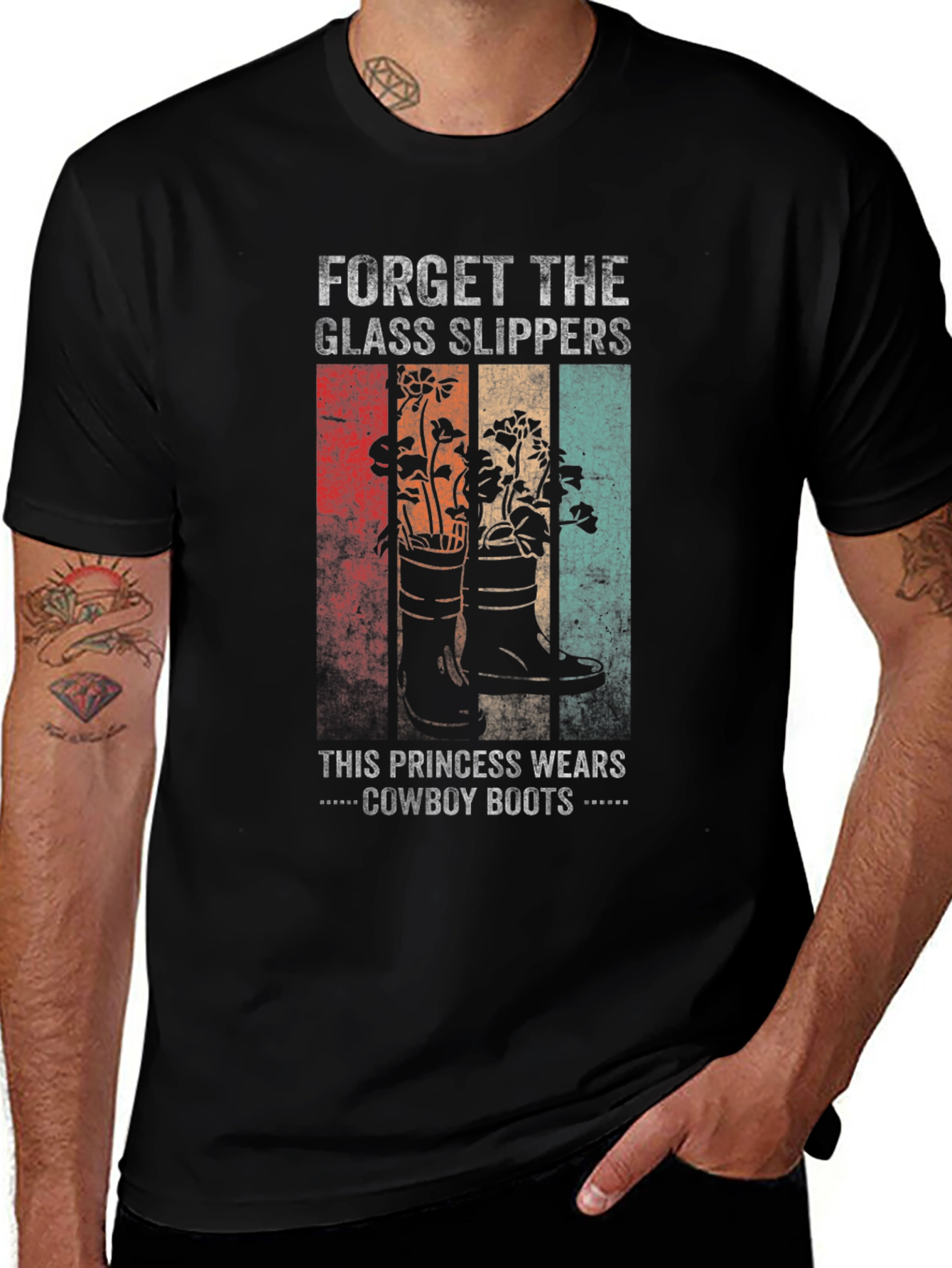 Forget the Glass Slippers Cowboy Boots T-Shirt