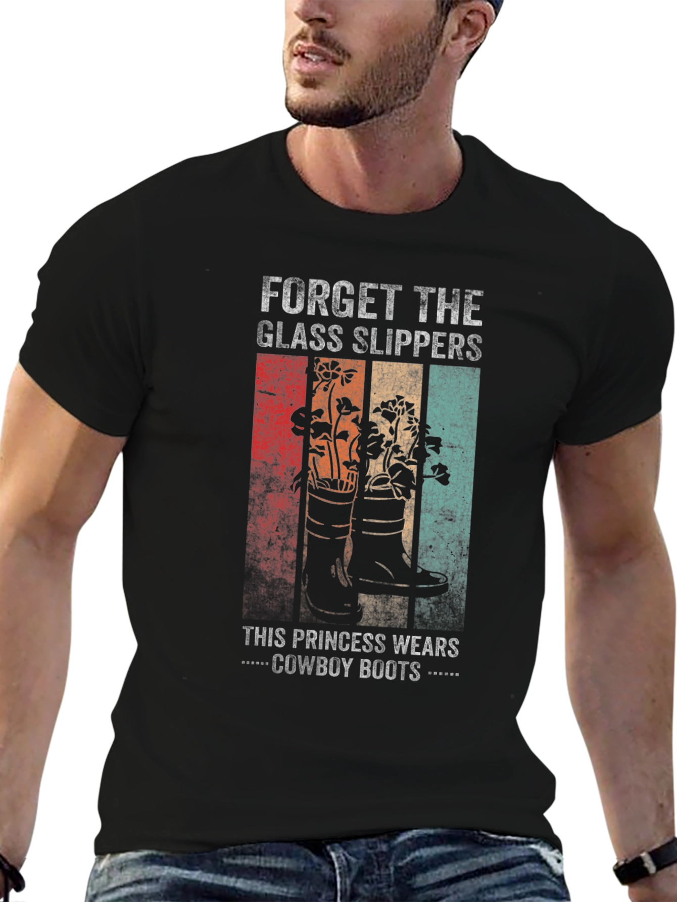 Forget the Glass Slippers Cowboy Boots T-Shirt
