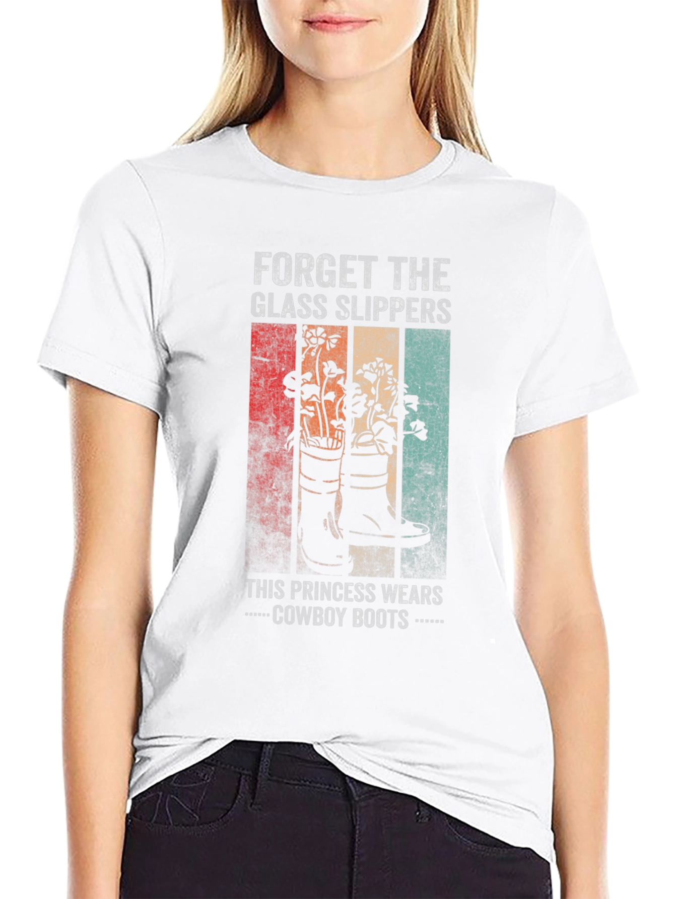 Forget the Glass Slippers Cowboy Boots T-Shirt