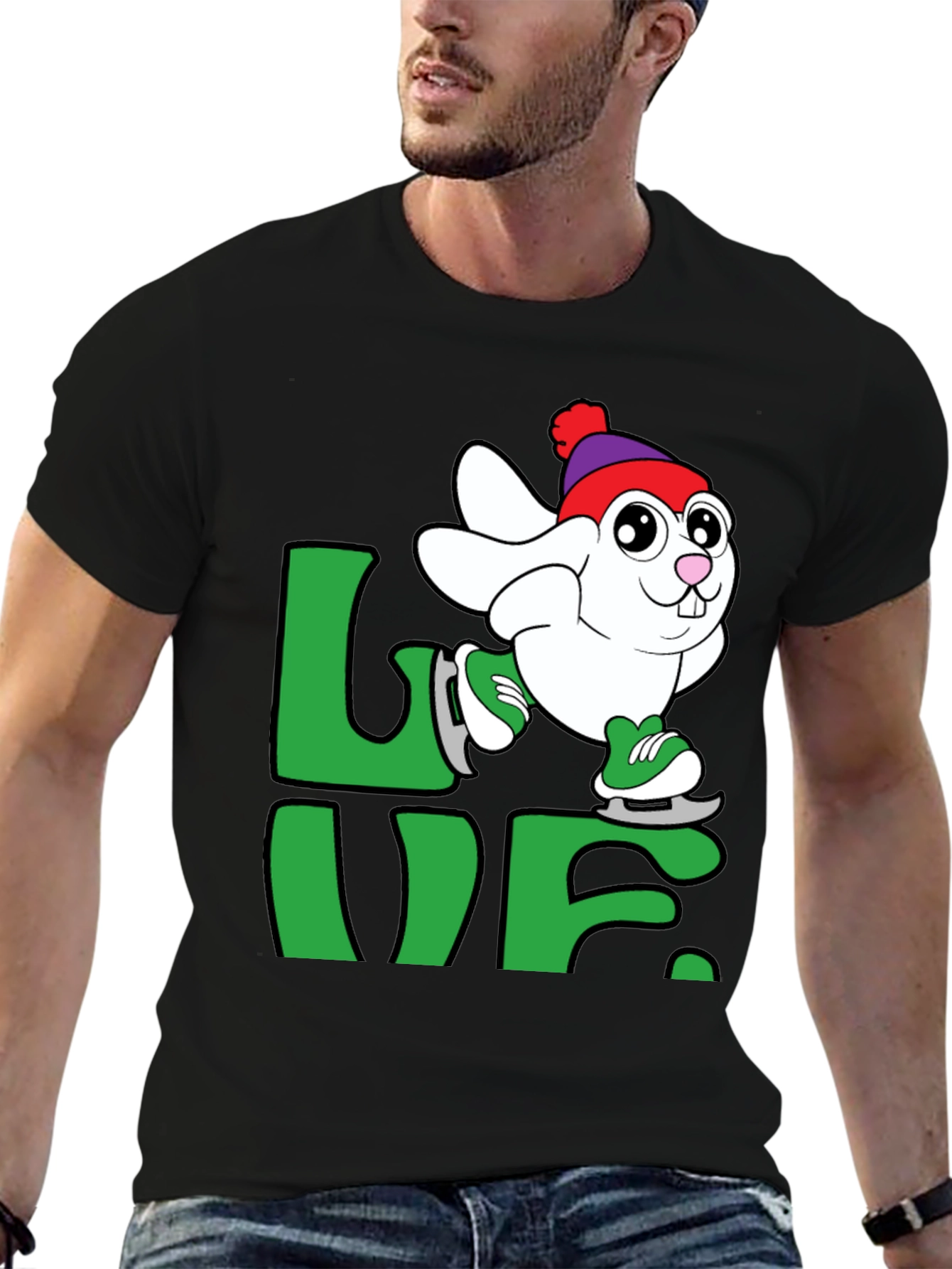 Skating Bunny Love T-Shirt