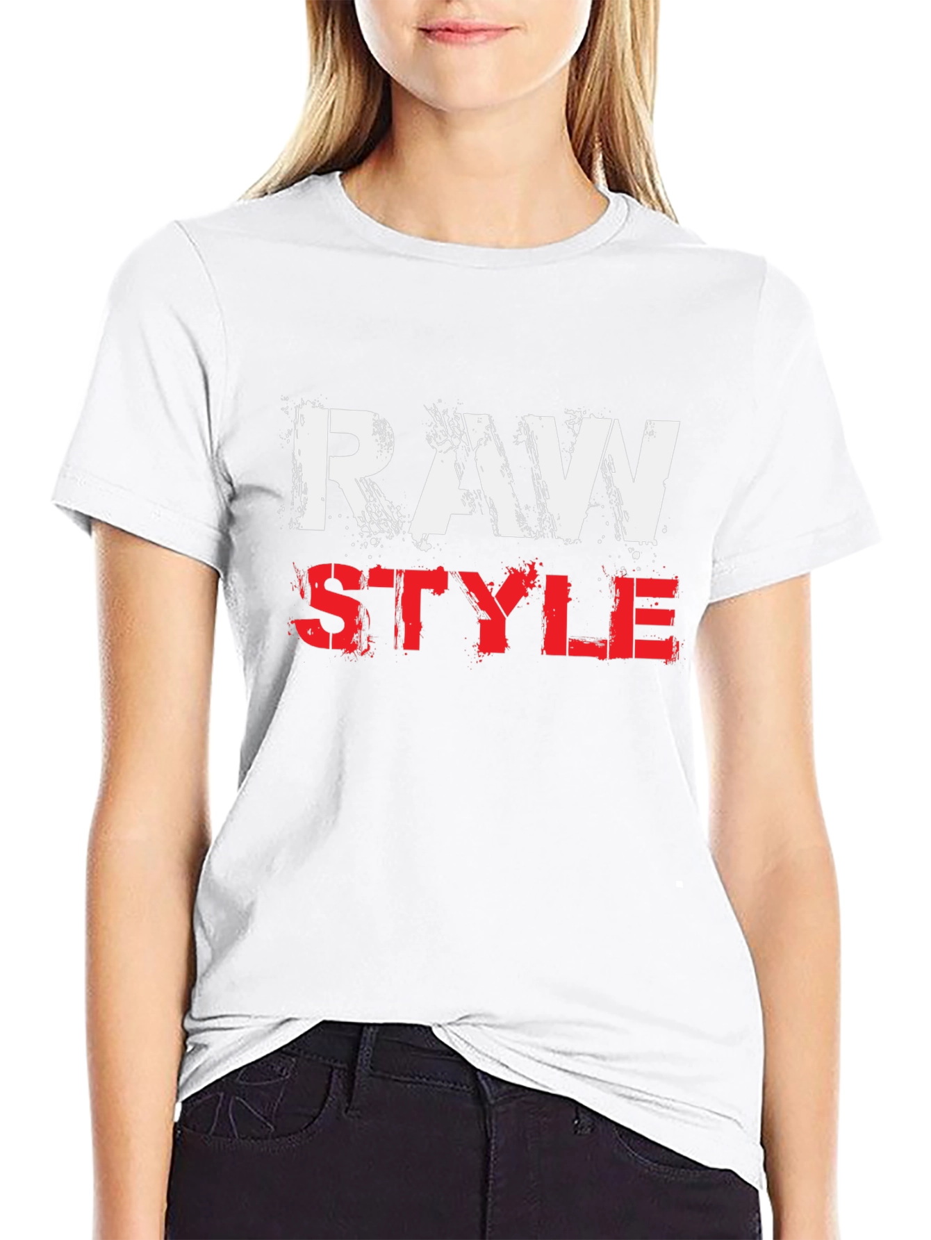 Raw Style Graphic Print T-Shirt